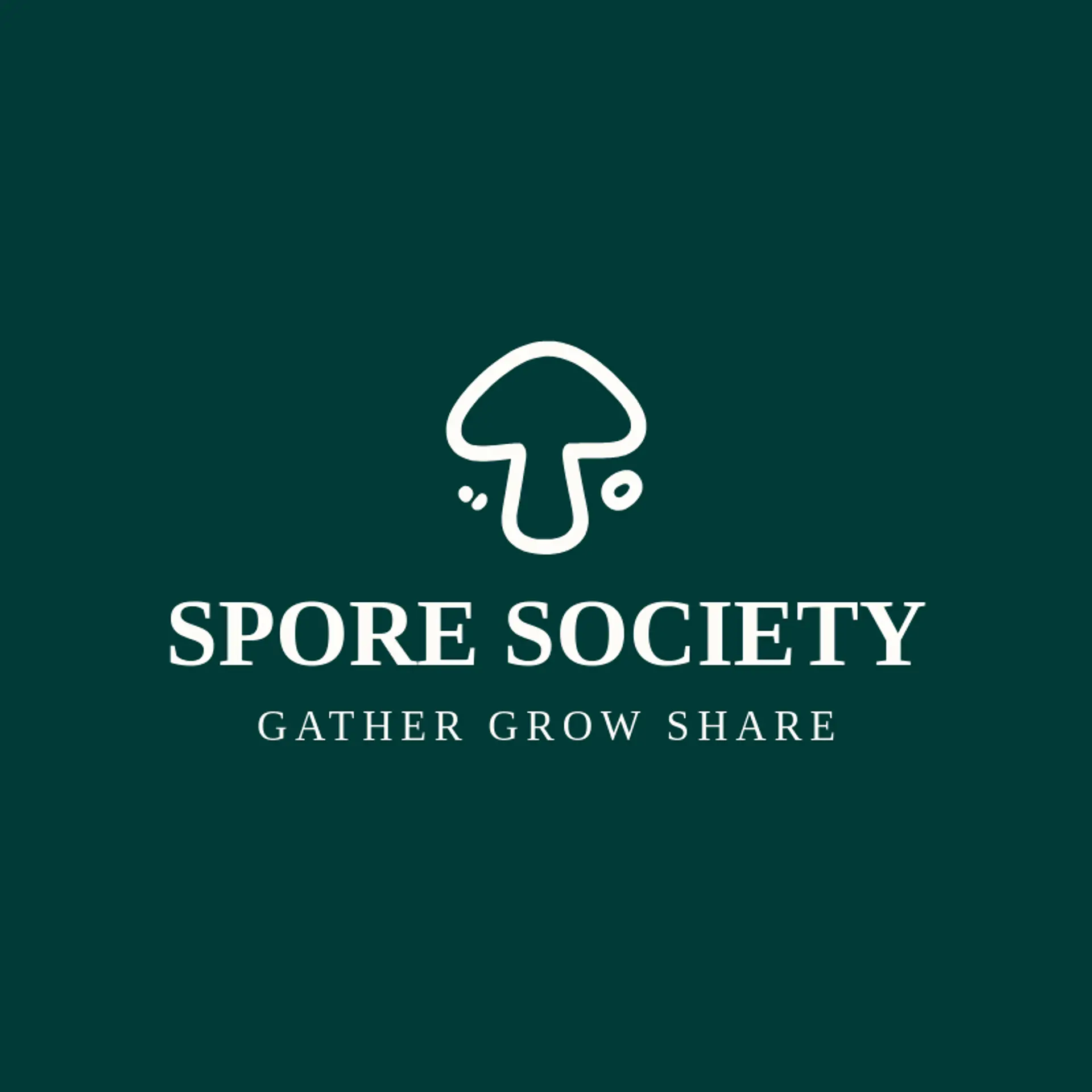 Spore Society logo for mushroom