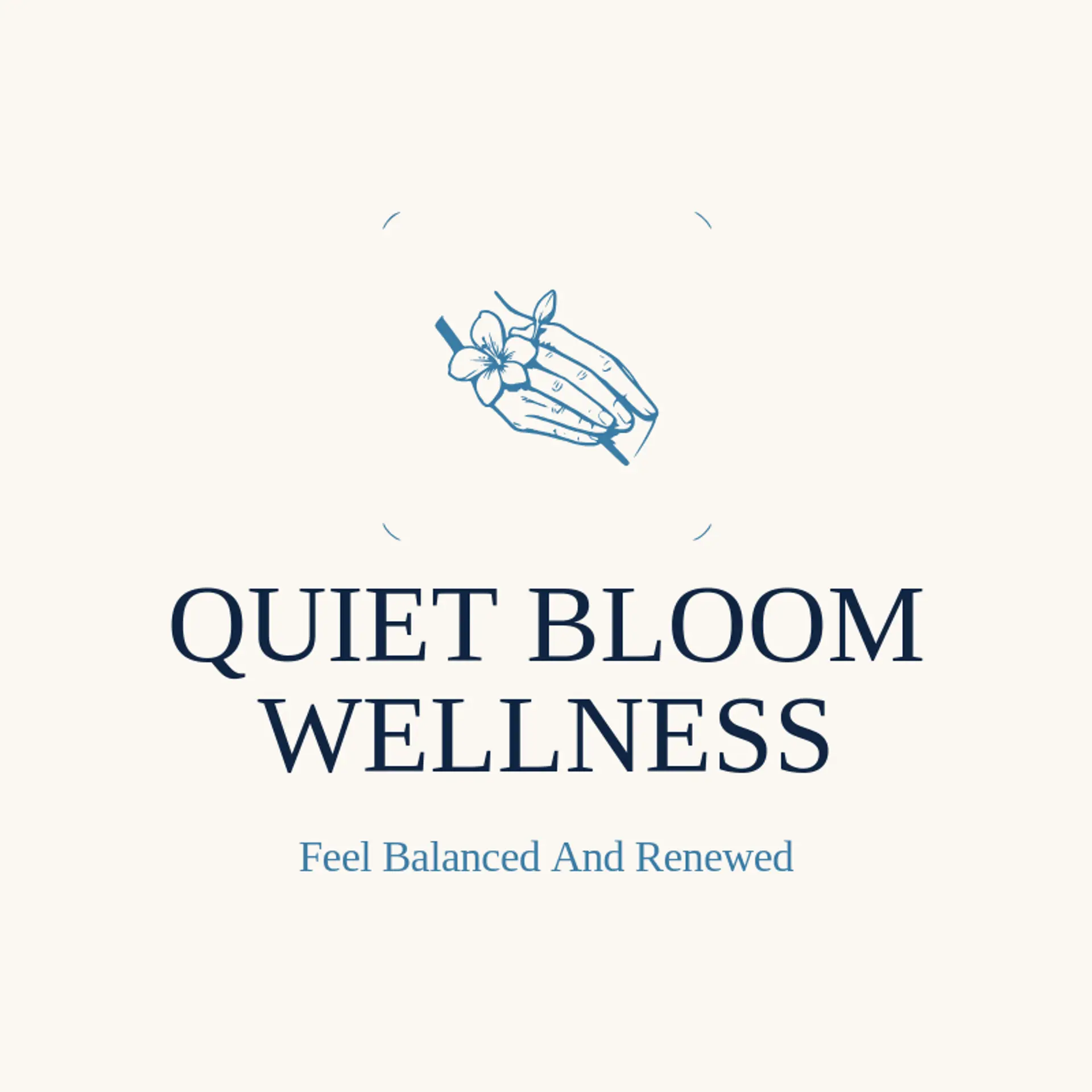 Quiet Bloom Wellness logo for massage therapy