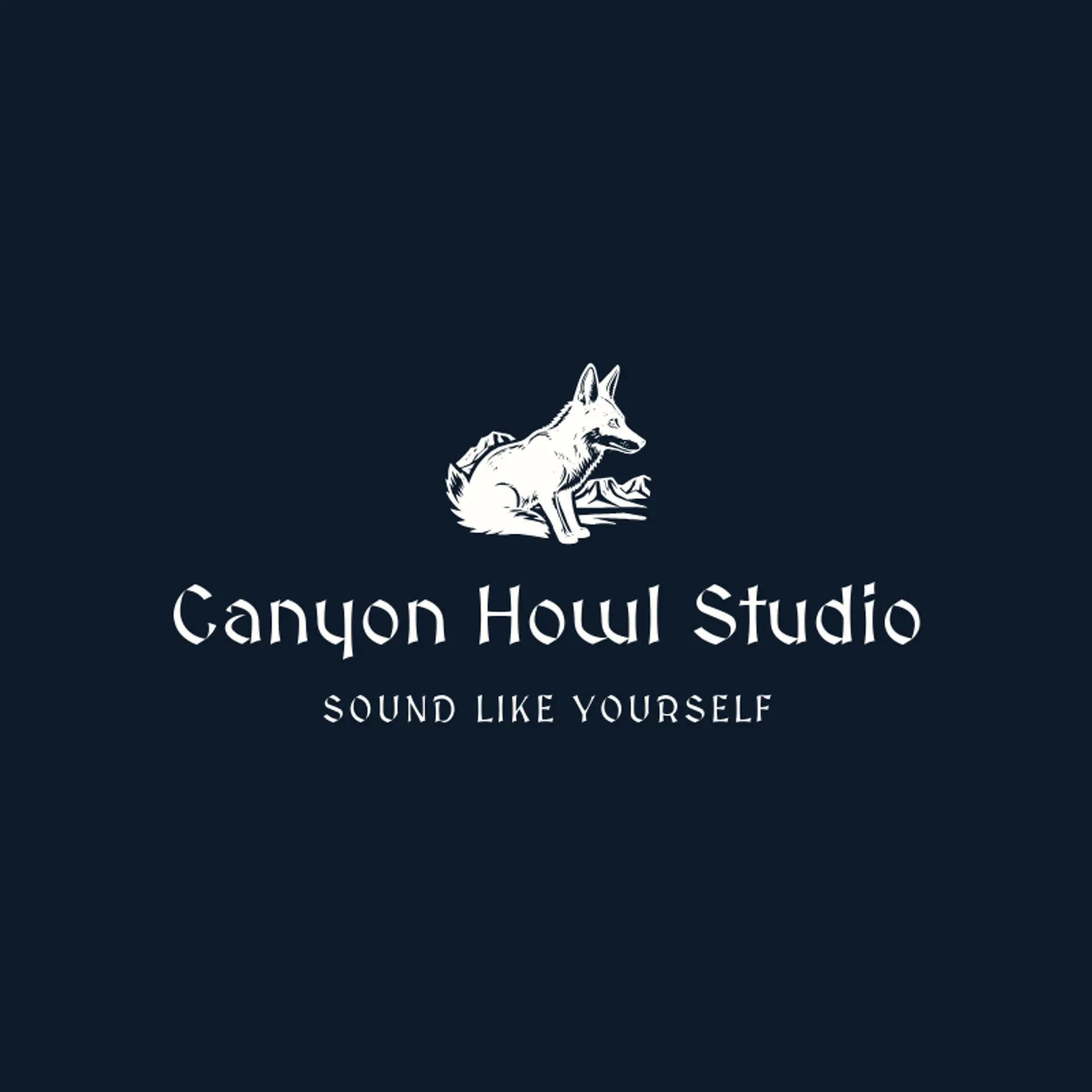 Canyon Howl Studio logo for coyote