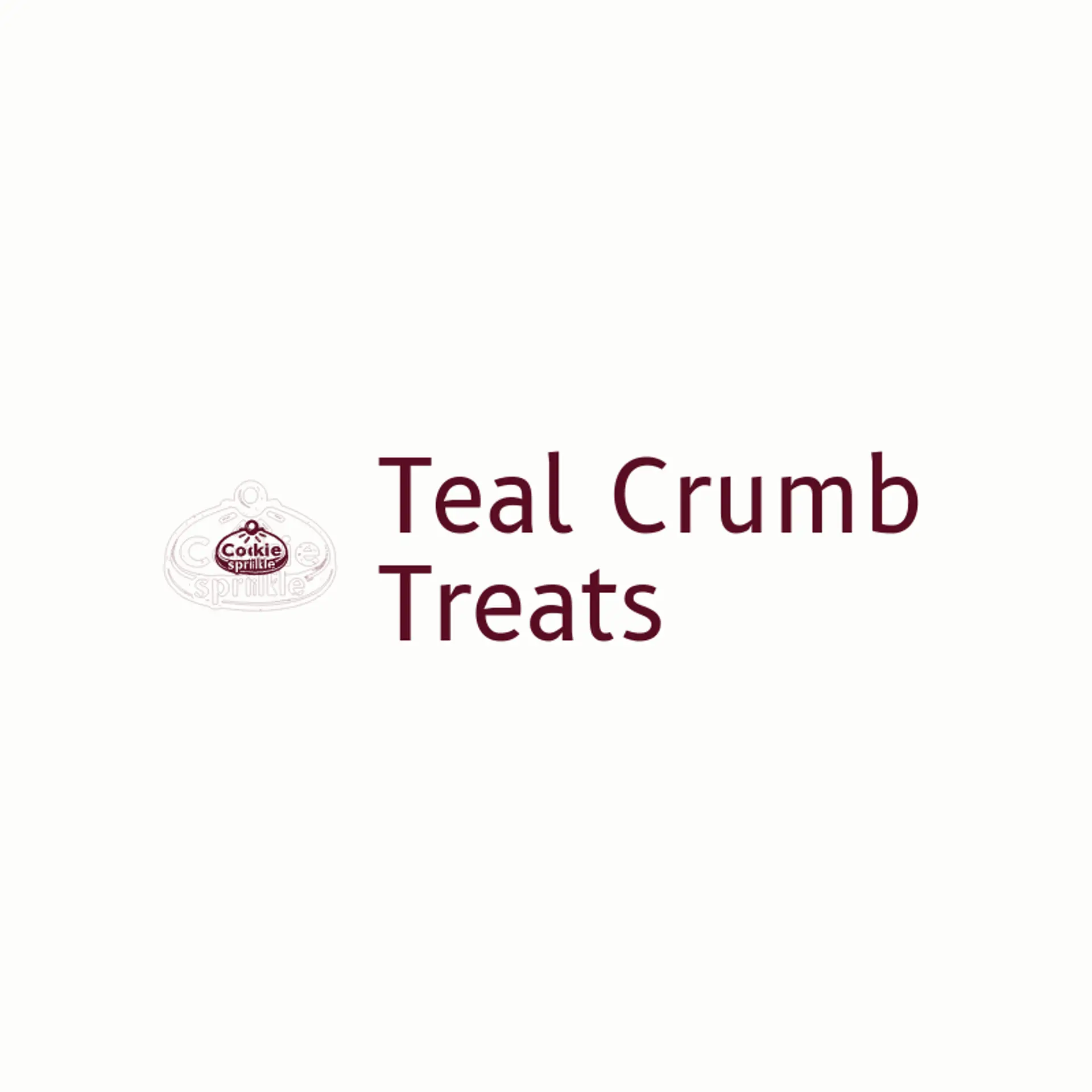 Teal Crumb Treats logo for cookie