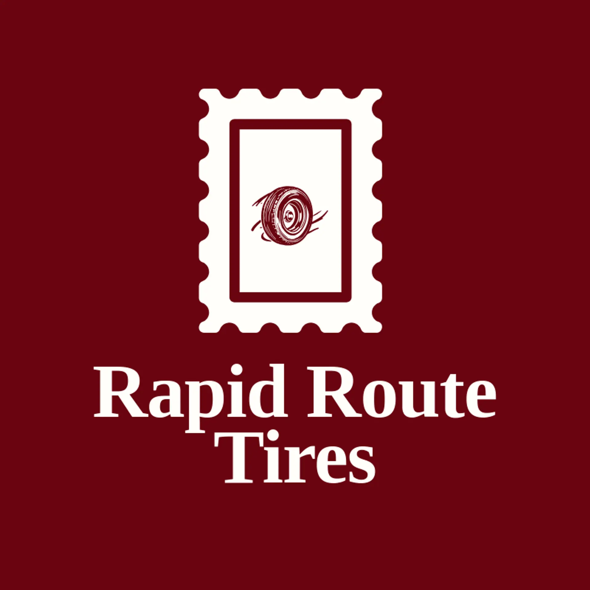 Rapid Route Tires logo for tire shop