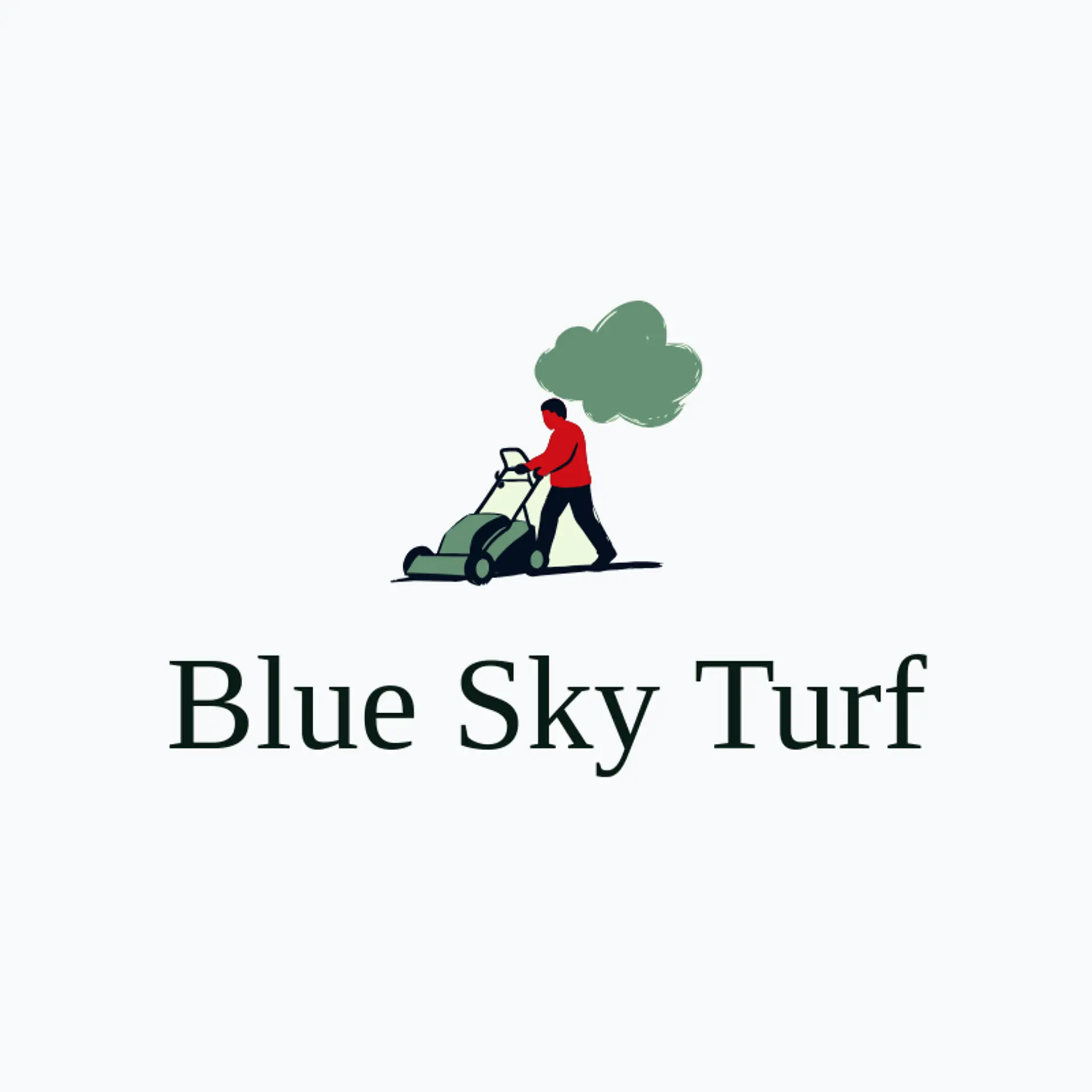 Blue Sky Turf logo for lawn mowing