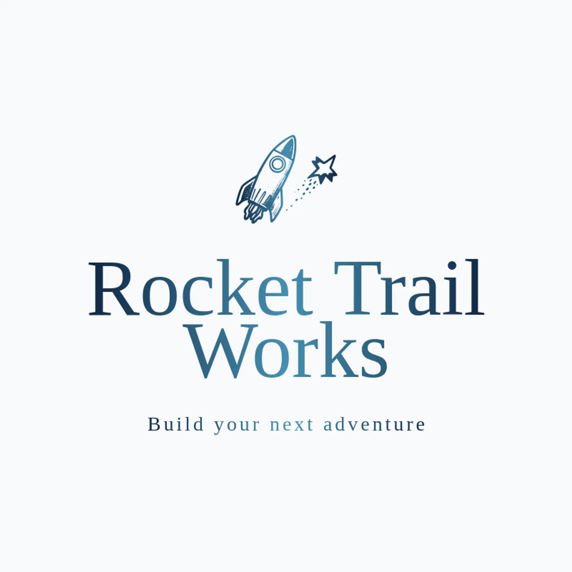 Rocket Trail Works logo for shooting star