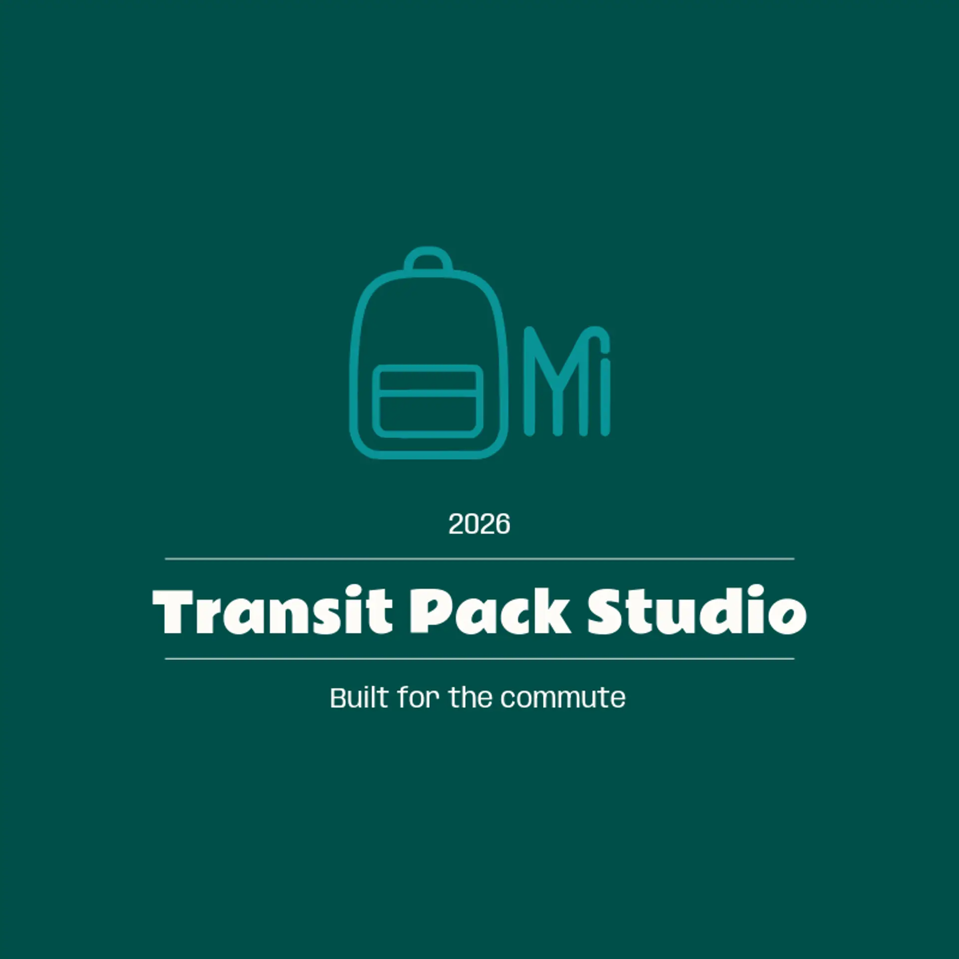 Transit Pack Studio logo for bag