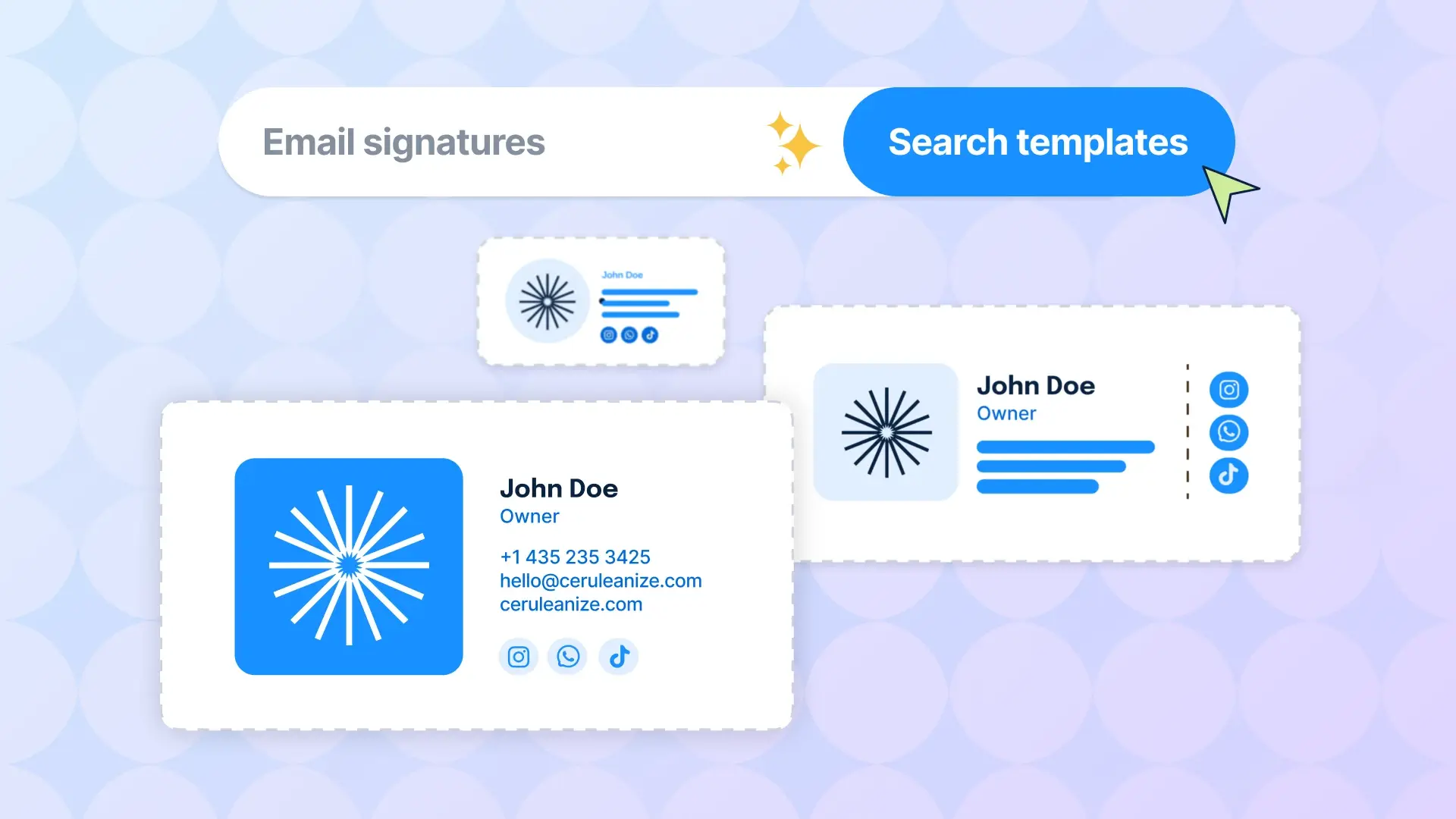 Select an email signature template.