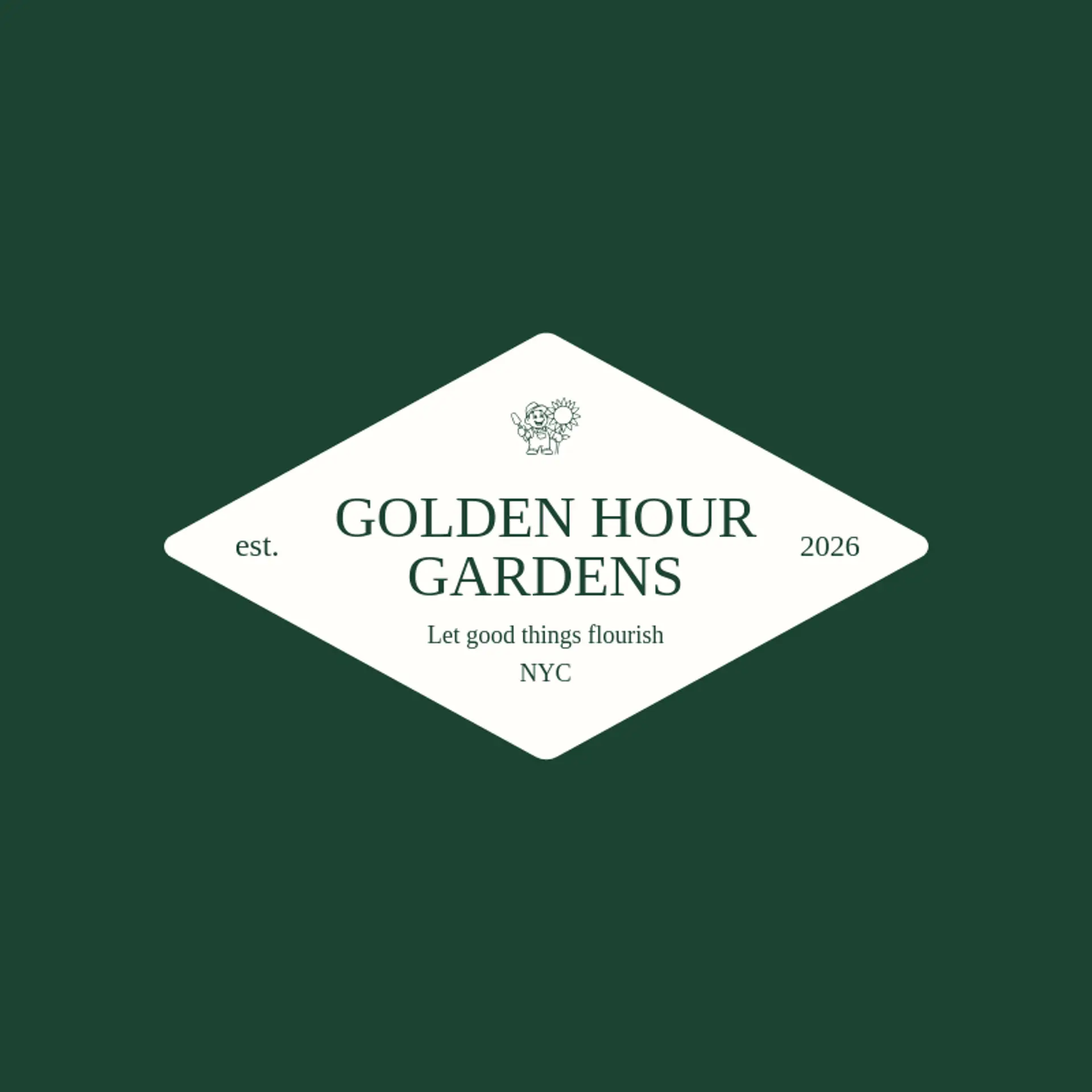 Golden Hour Gardens logo for gardening