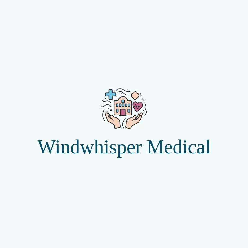 The hospital name Windwhisper Medical as a branded logo with a color icon