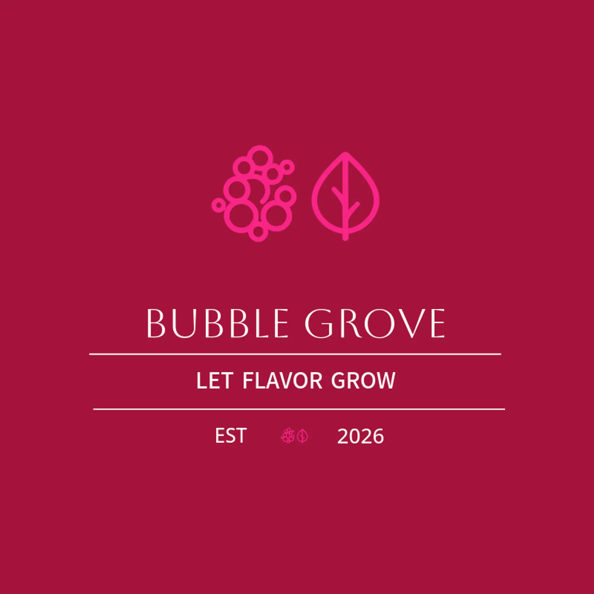 Bubble Grove logo for soda
