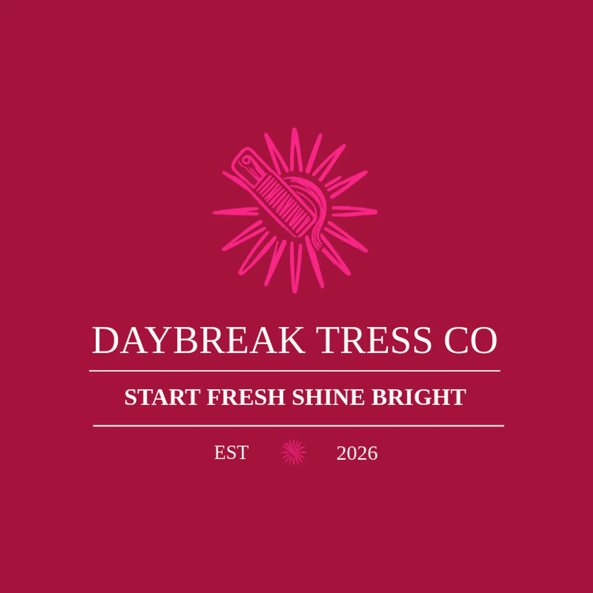 Daybreak Tress Co logo for hair