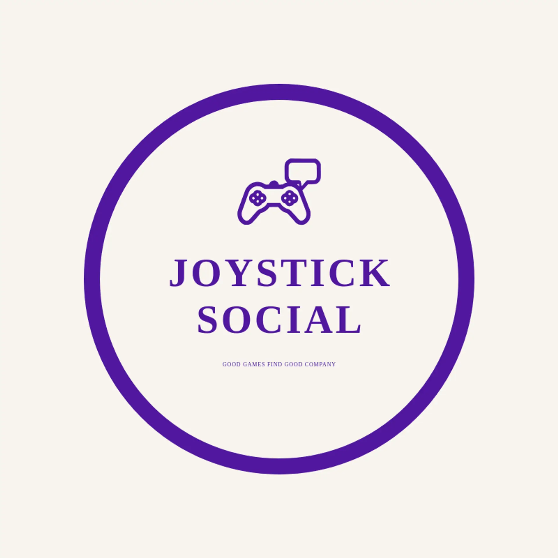 Joystick Social logo for game controller