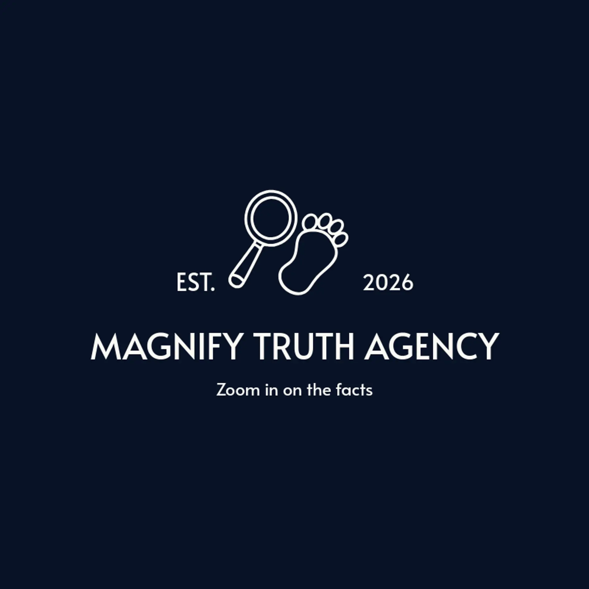 Magnify Truth Agency logo for detective
