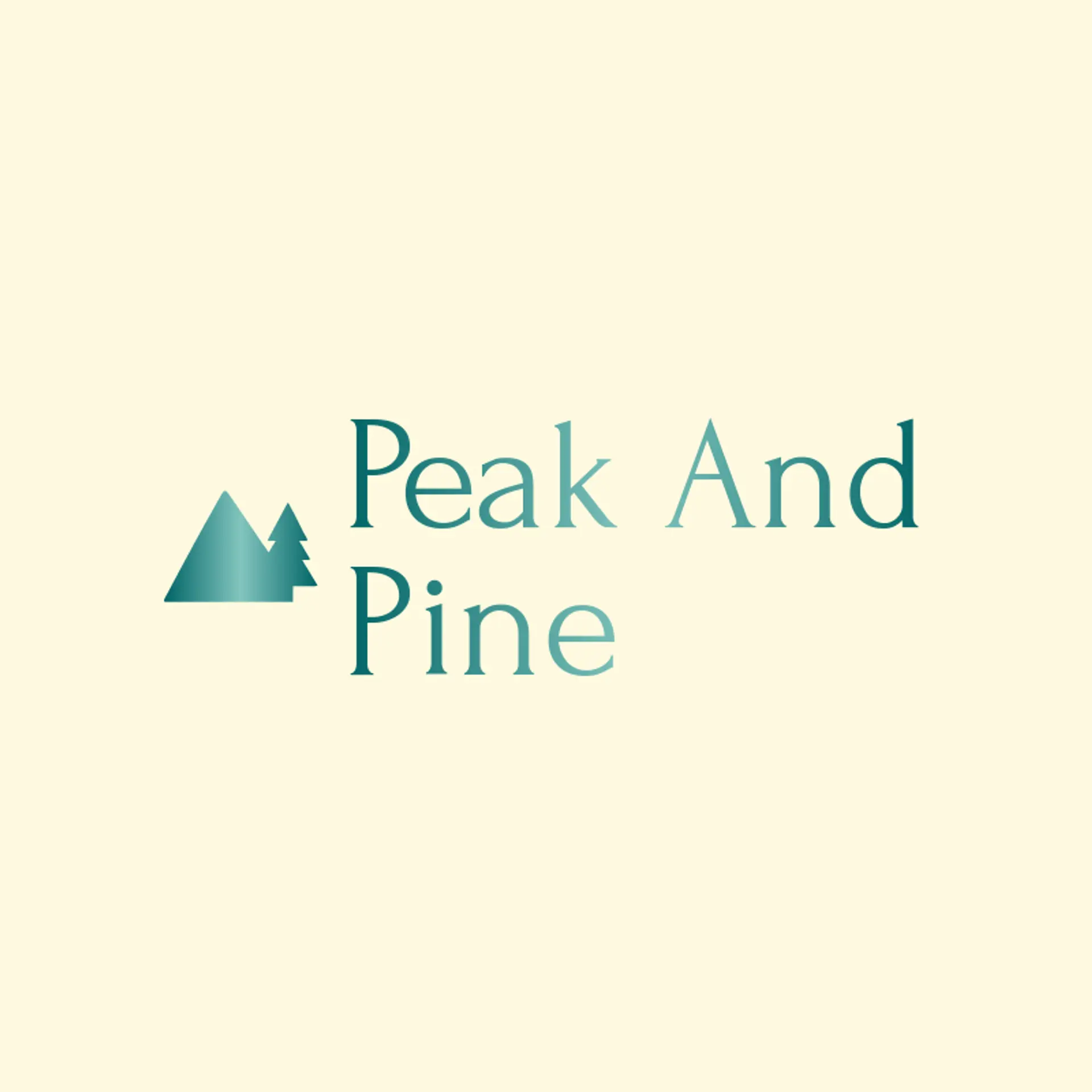 Peak And Pine logo for frame