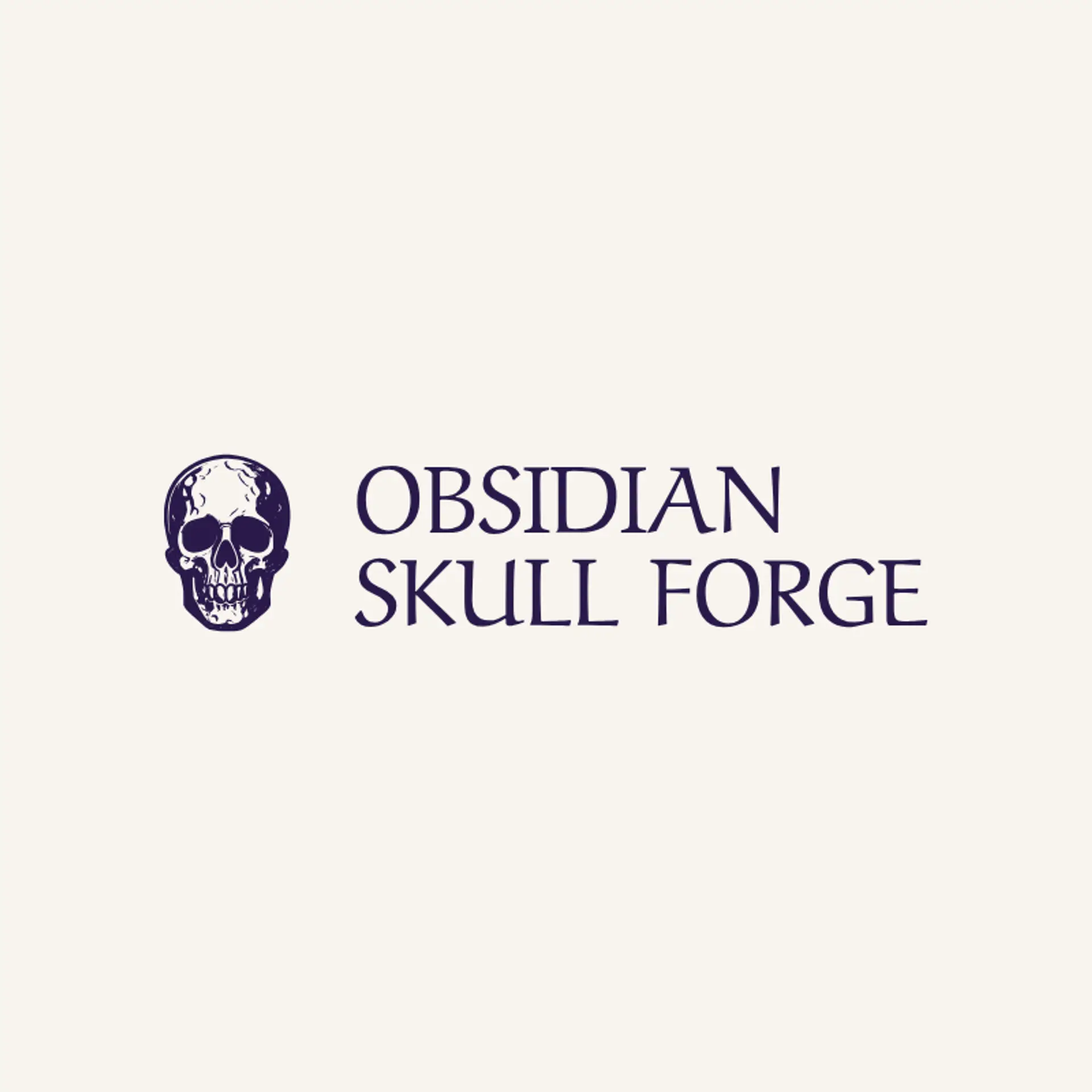 Obsidian Skull Forge logo for skull