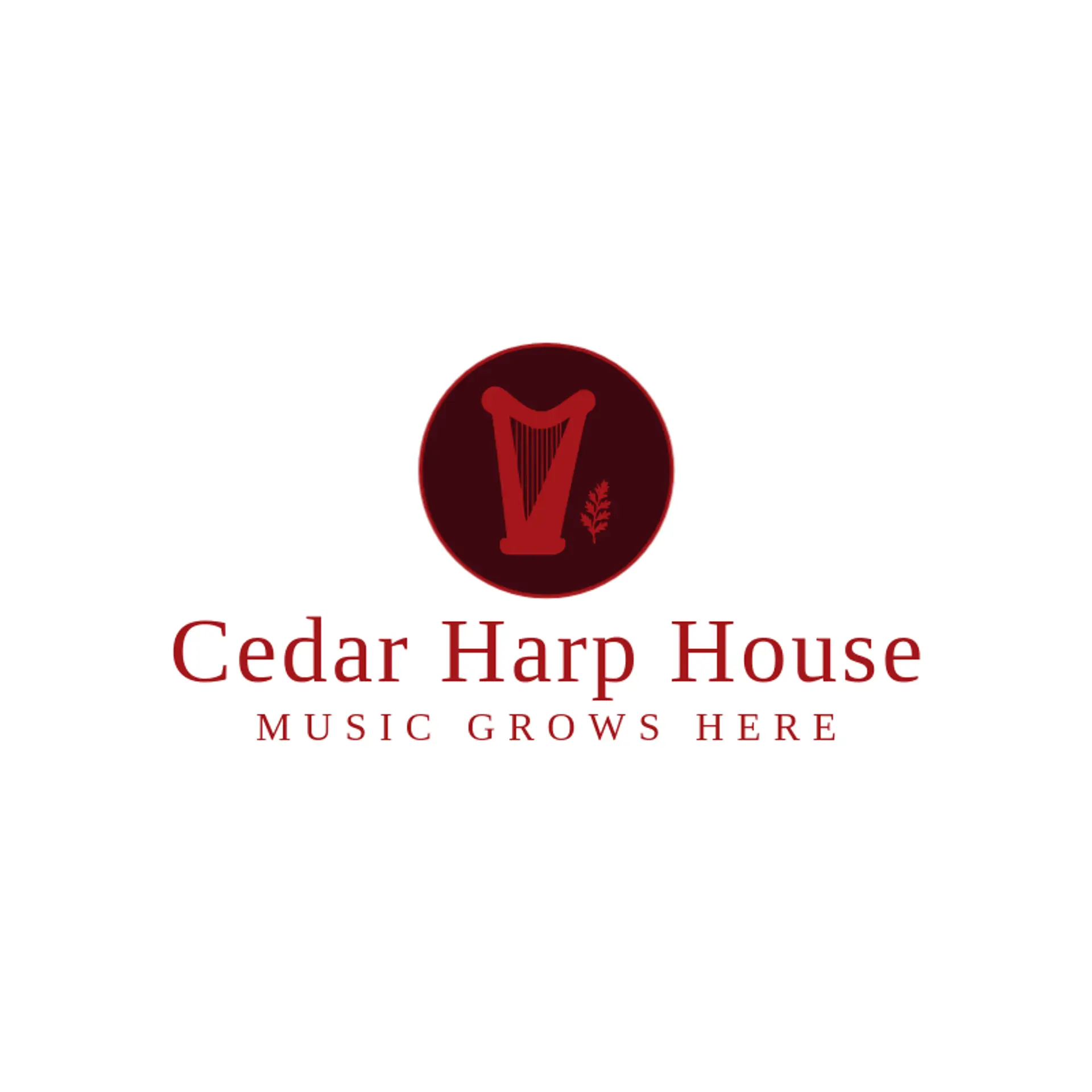 Cedar Harp House logo for harp