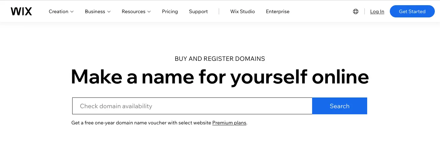 Wix domain registration