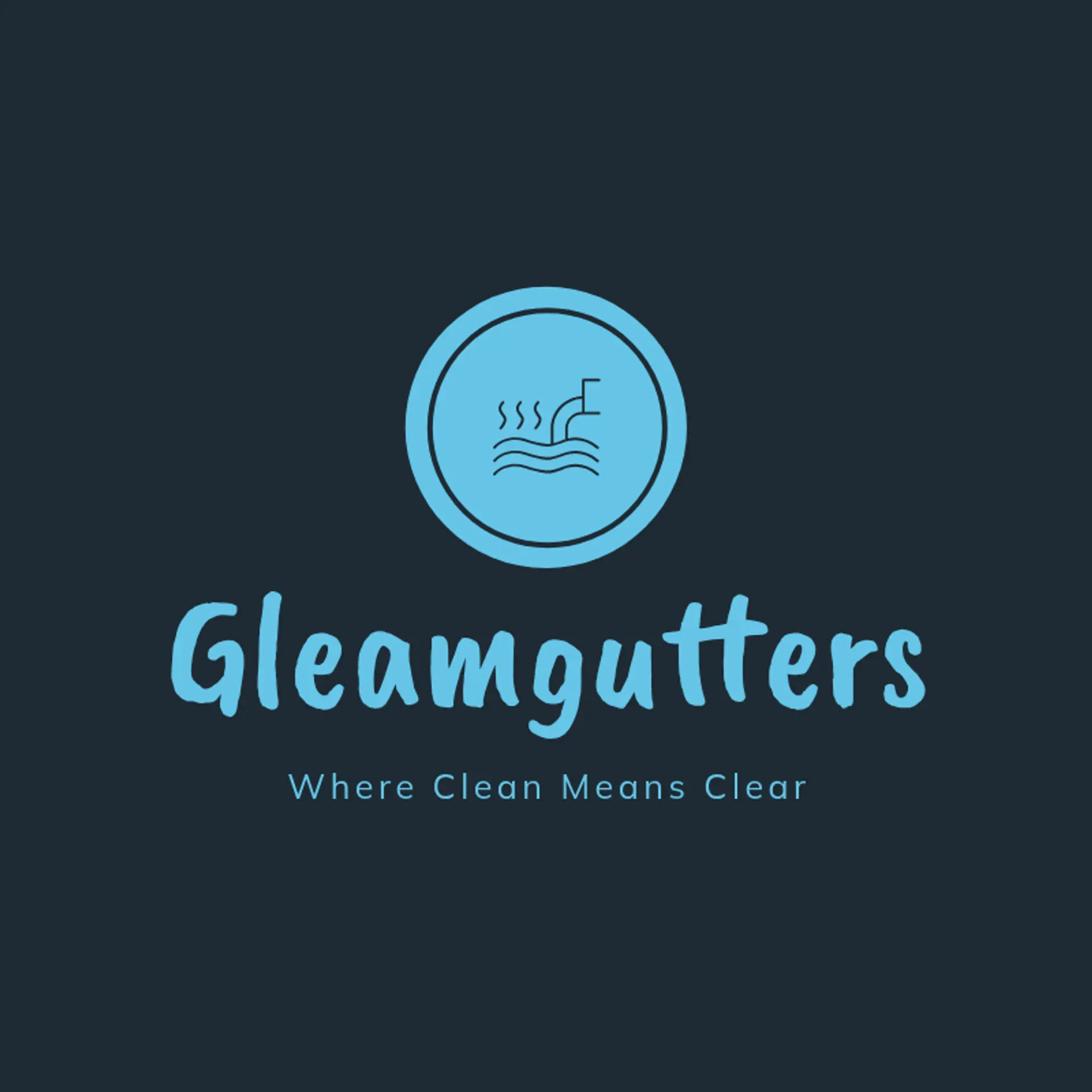 GleamGutters logo for gutter cleaning