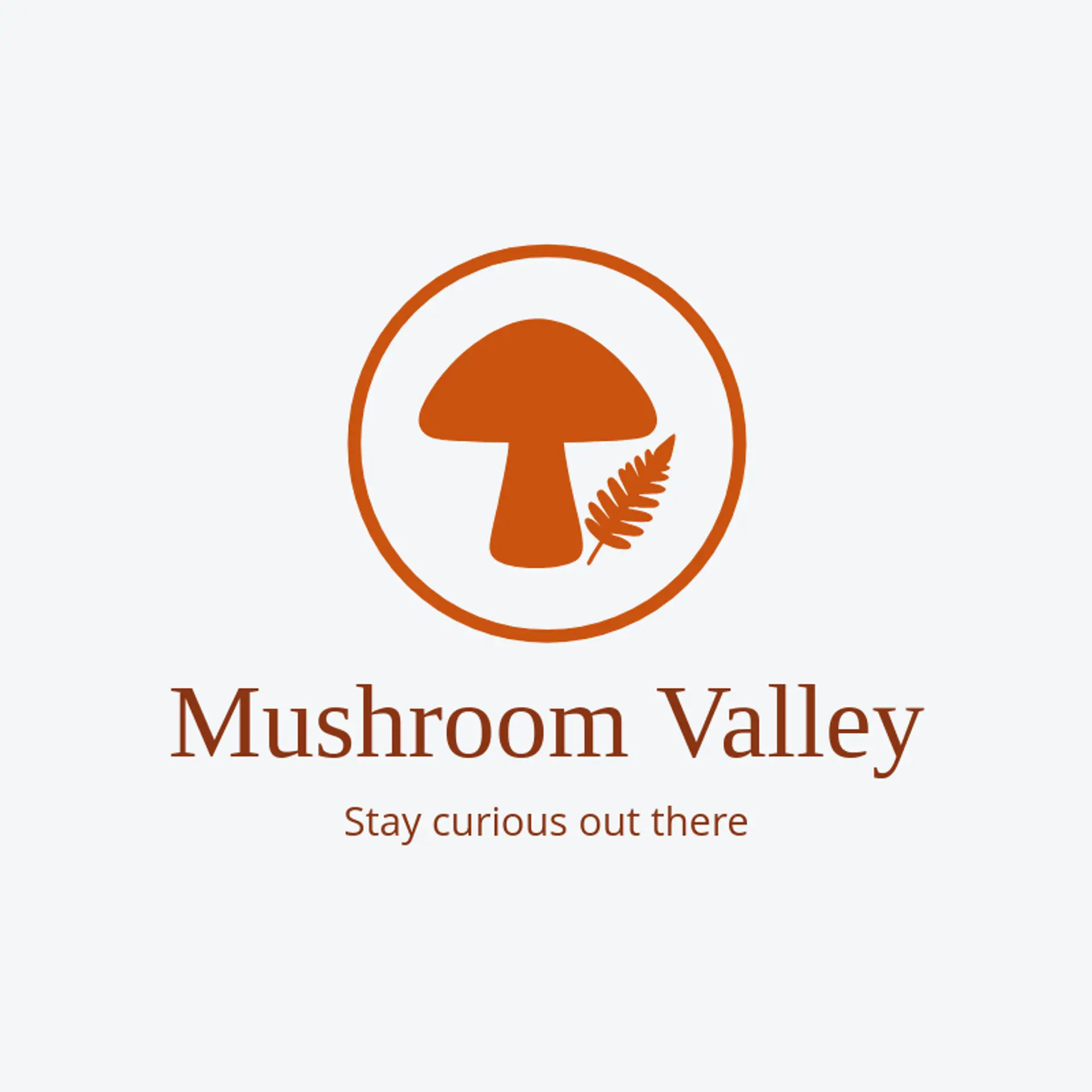 Mushroom Valley logo for hippie