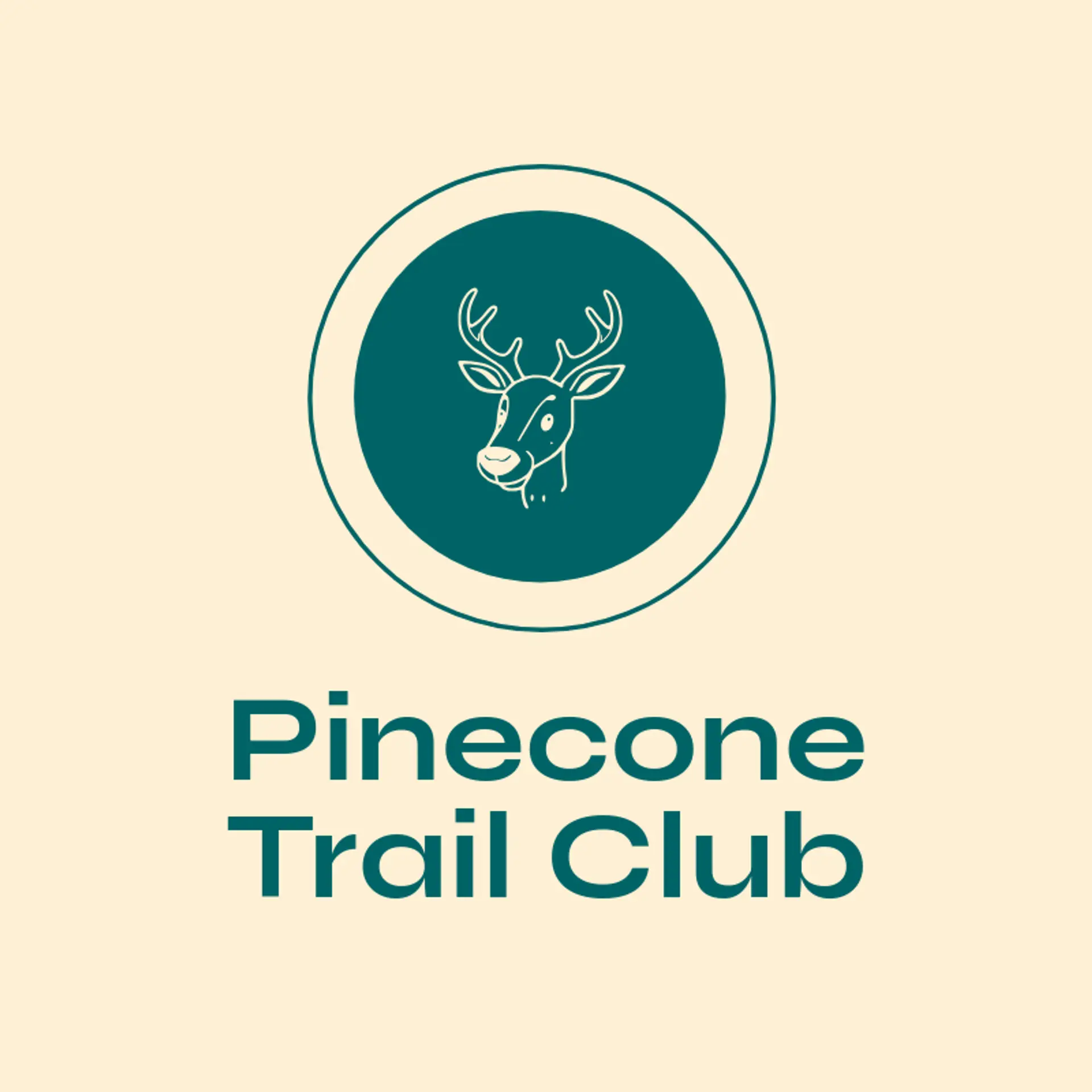 Pinecone Trail Club logo for buck