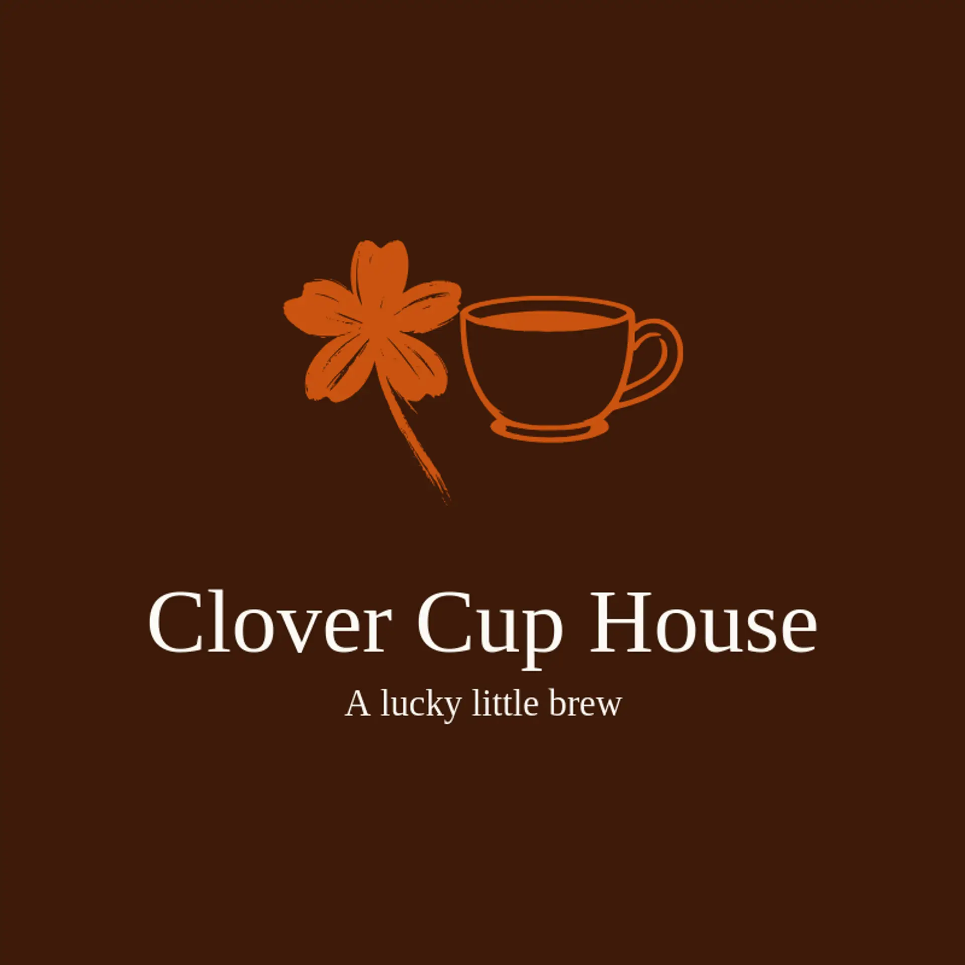 Clover Cup House logo for coffee cup