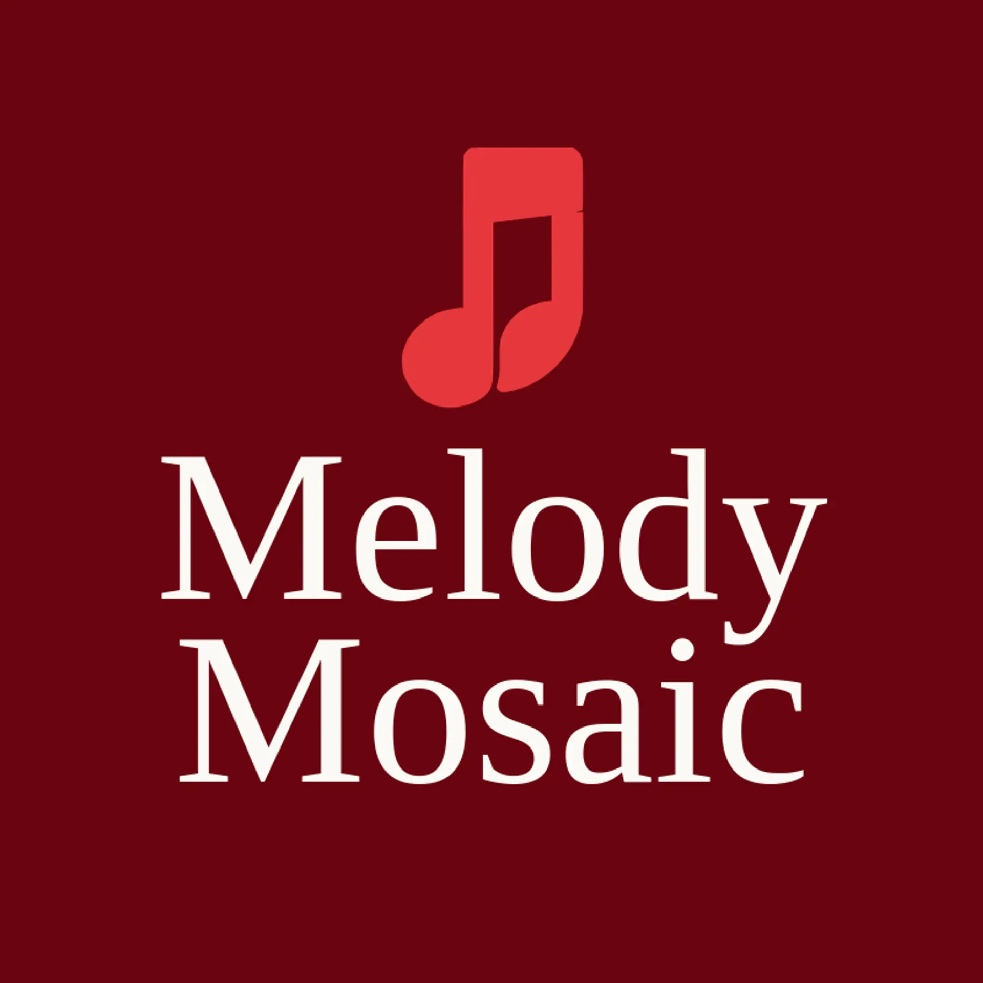 Melody Mosaic logo for music note