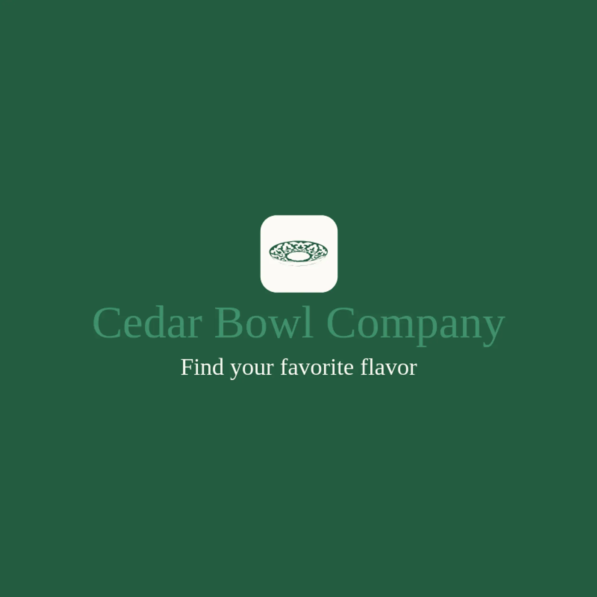 Cedar Bowl Company logo for dish