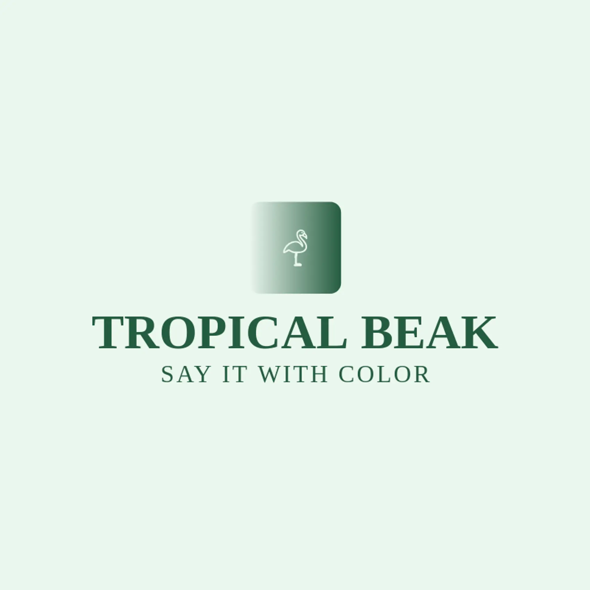 Tropical Beak logo for flamingo