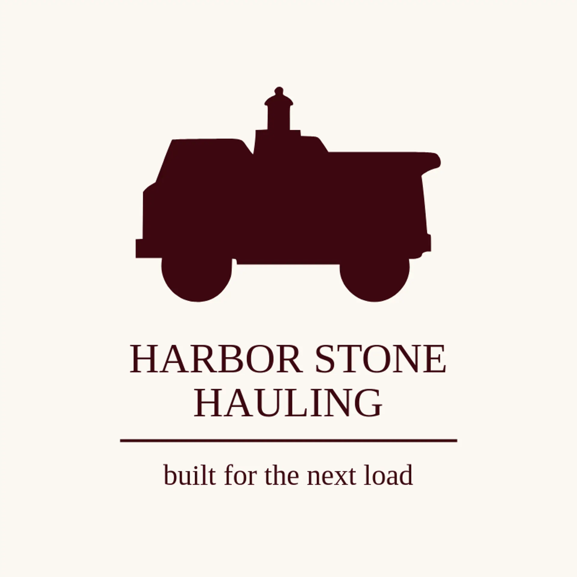 Harbor Stone Hauling logo for dump truck
