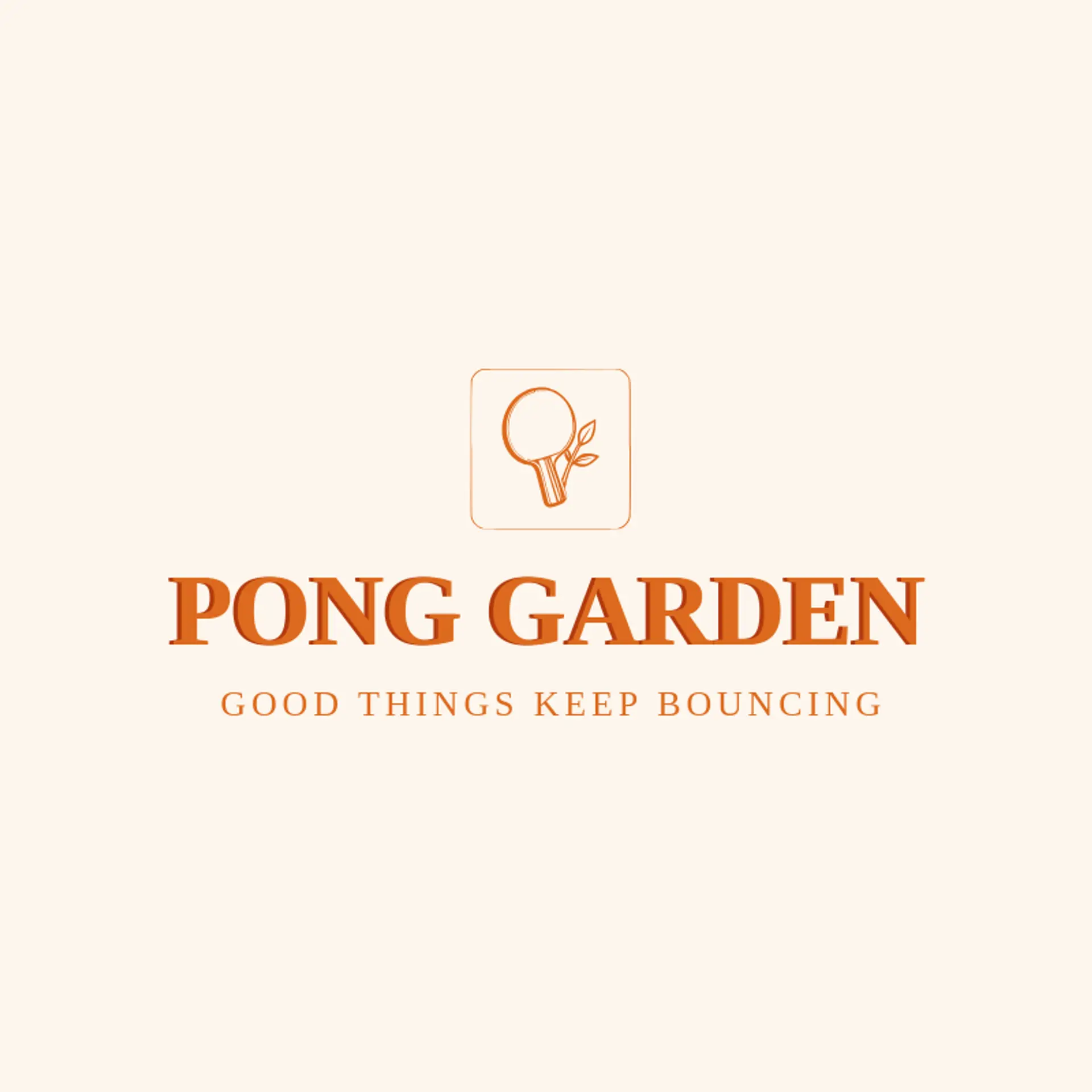 Pong Garden logo for ping pong