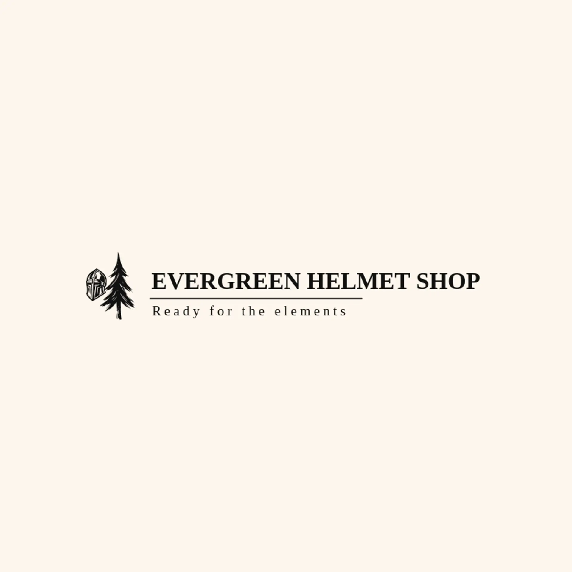 Evergreen Helmet Shop logo for helmet