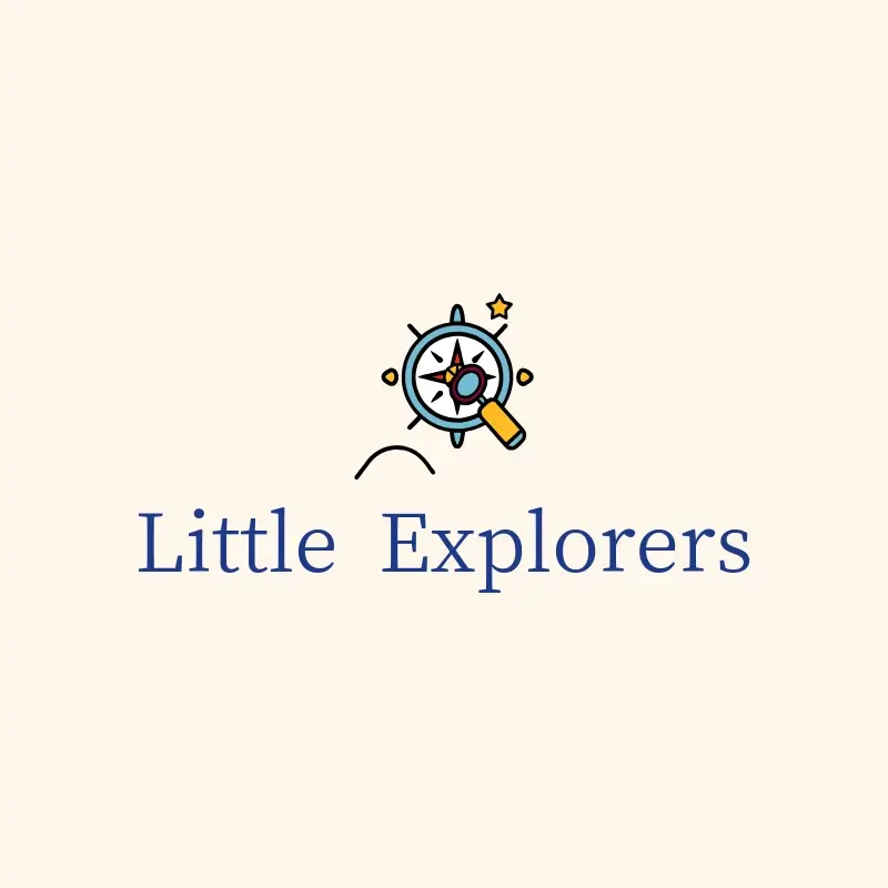 The daycare name Little Explorers as a branded logo with a color icon