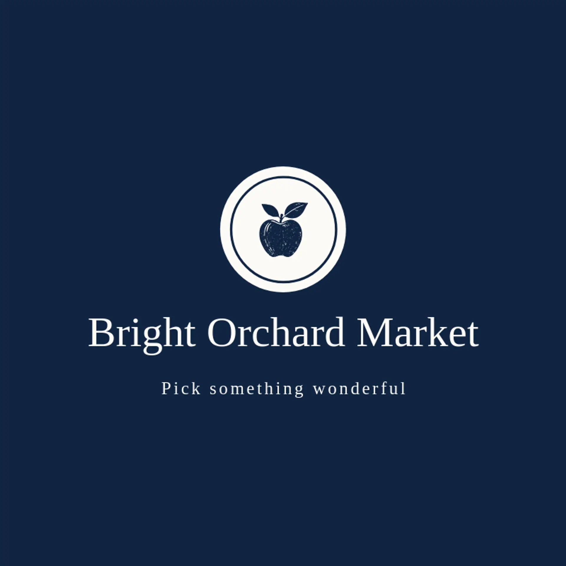 Bright Orchard Market logo for grocery store
