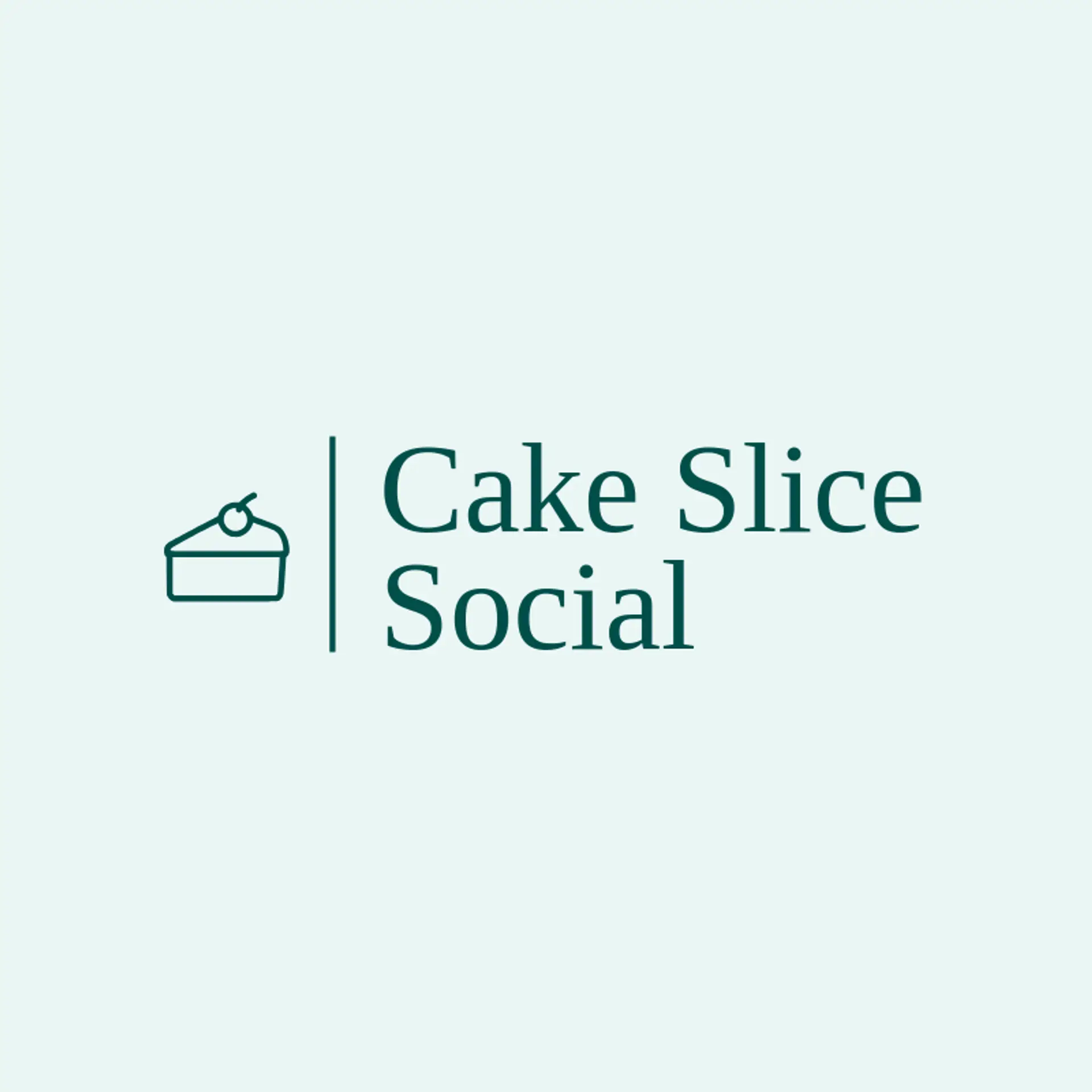 Cake Slice Social logo for baking
