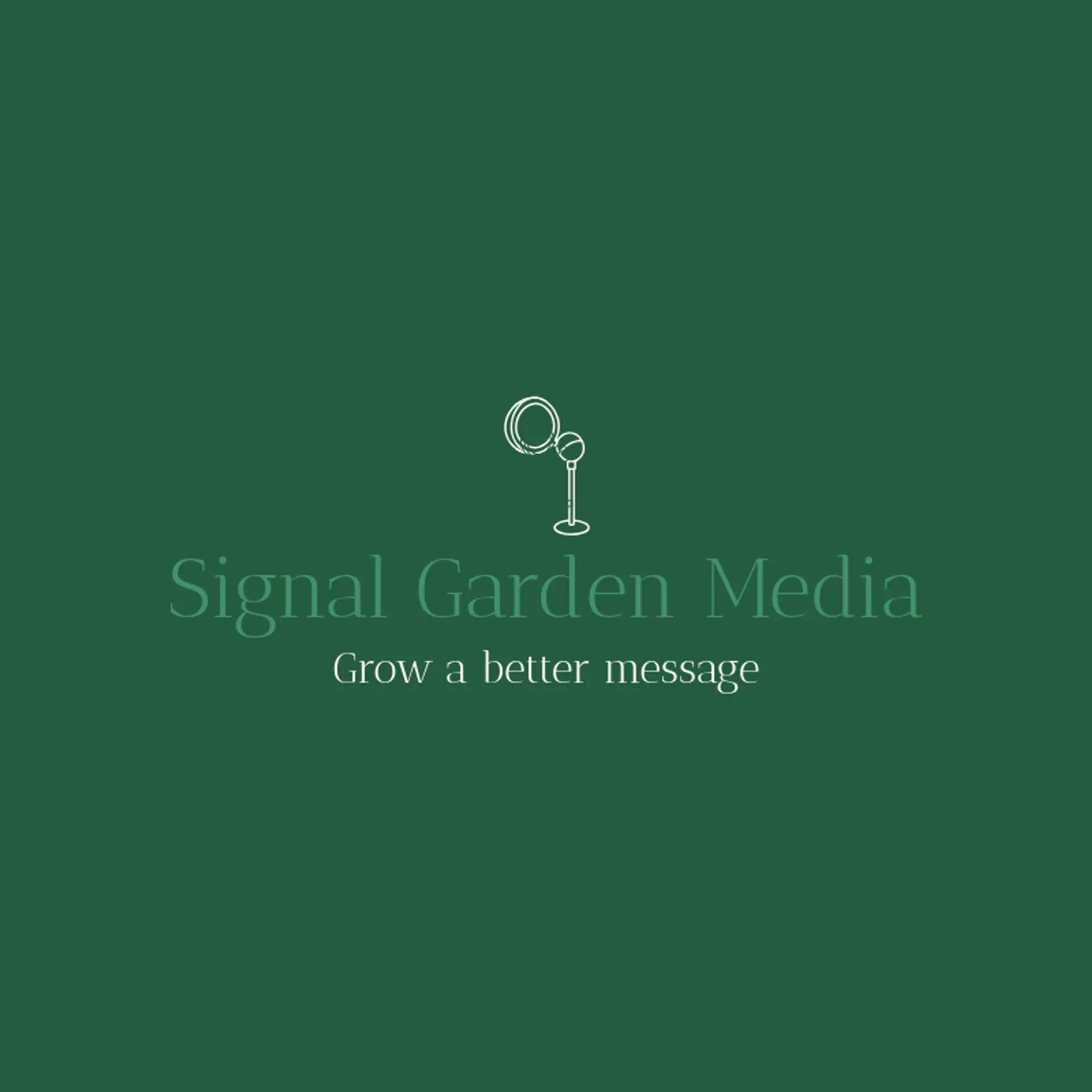 Signal Garden Media logo for microphone