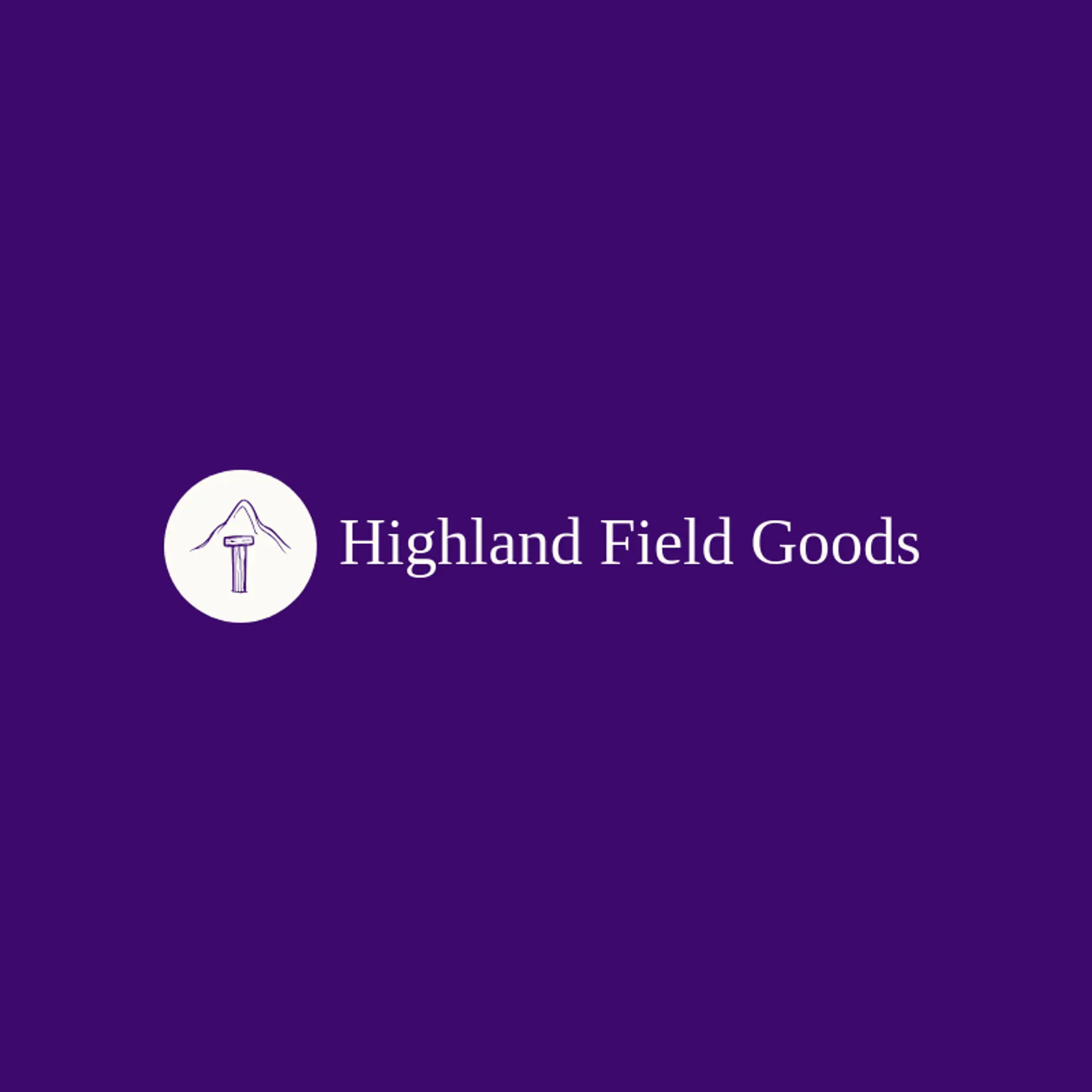 Highland Field Goods logo for masculine