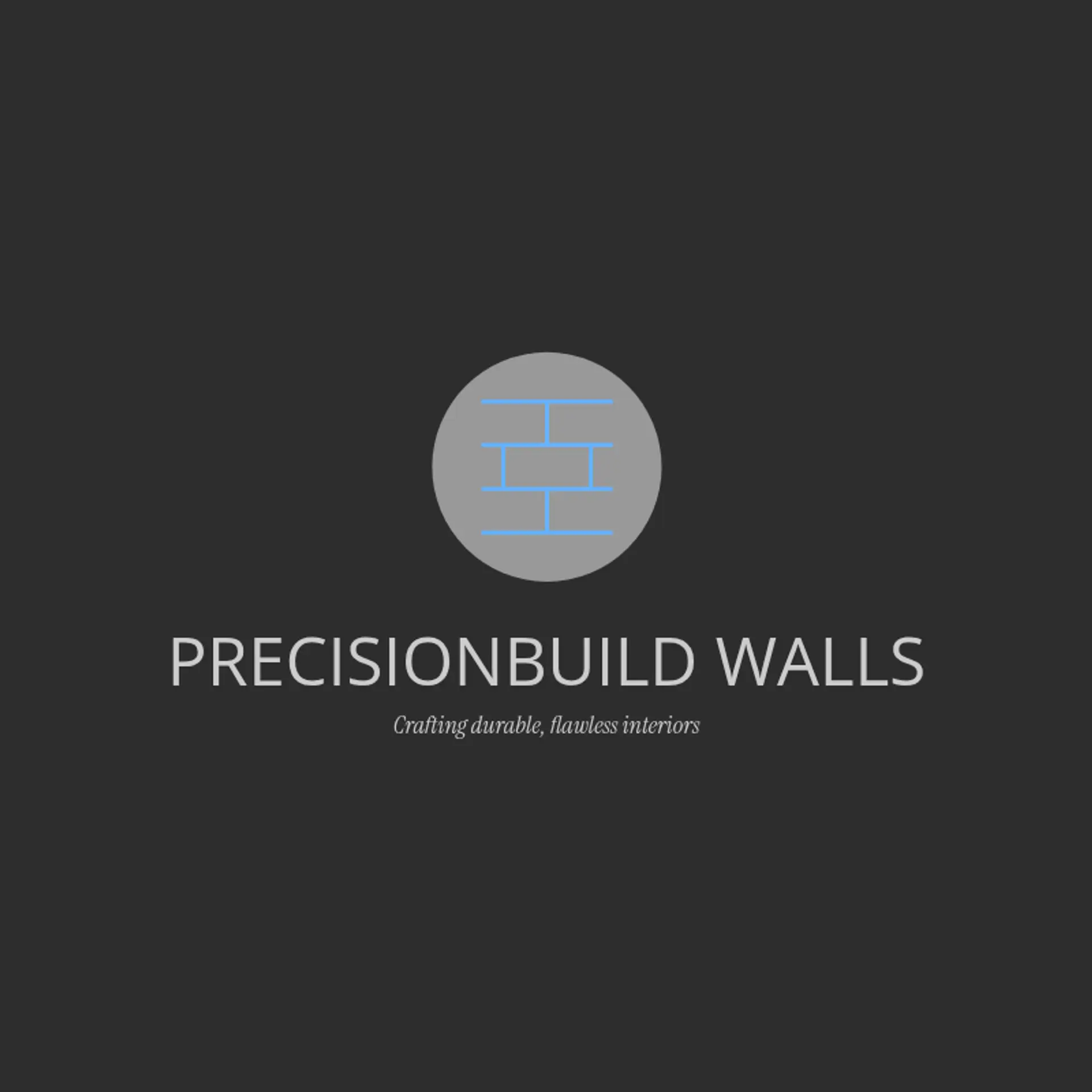 PrecisionBuild Walls logo for construction dry wall