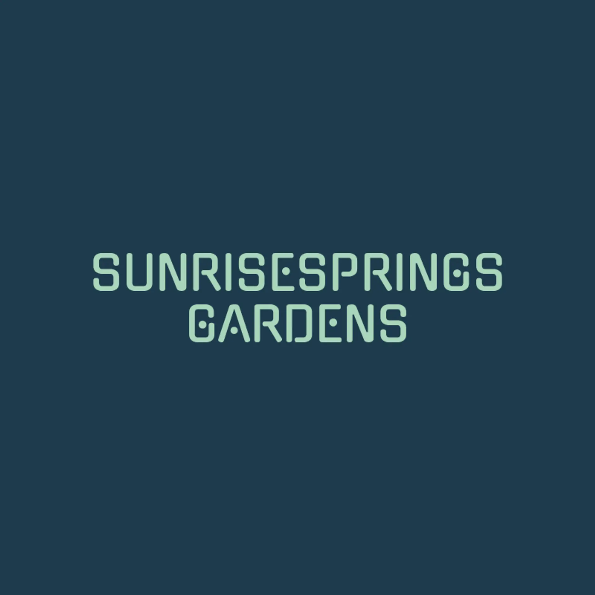 SunriseSprings Gardens logo for cool landscaping
