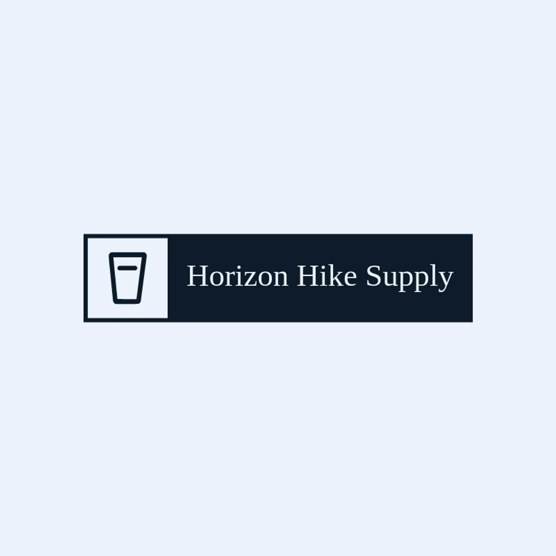 Horizon Hike Supply logo for tumbler