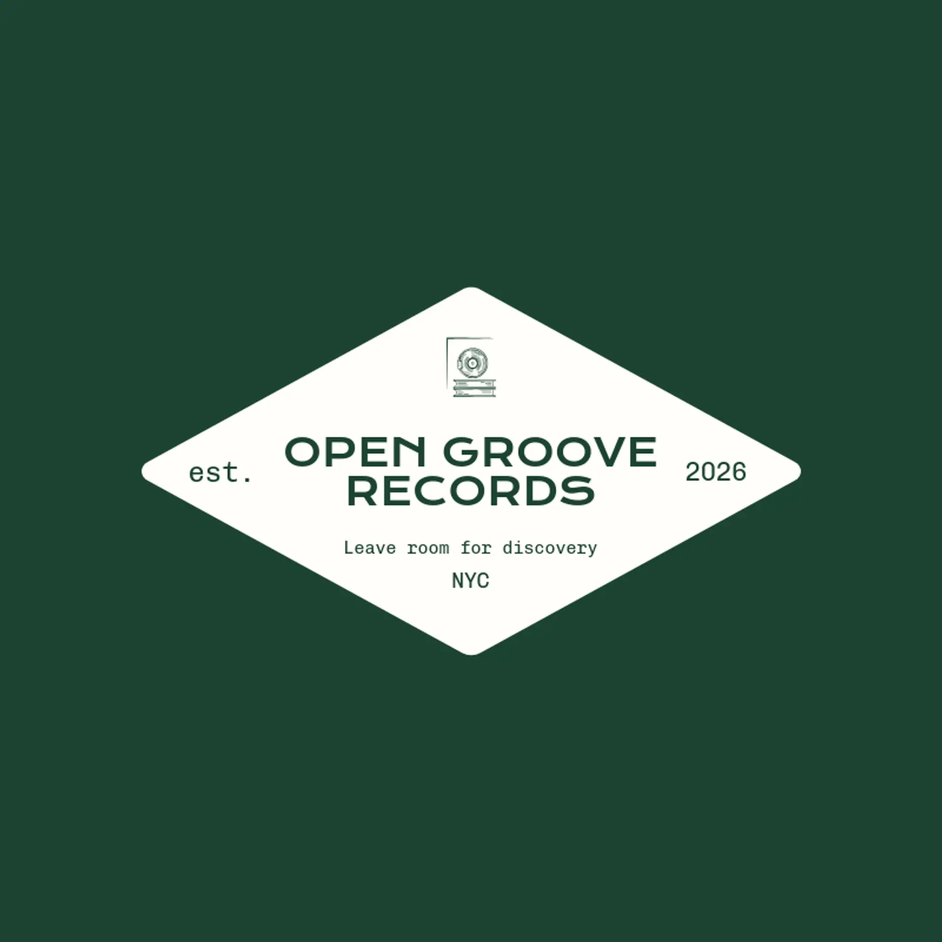 Open Groove Records logo for record