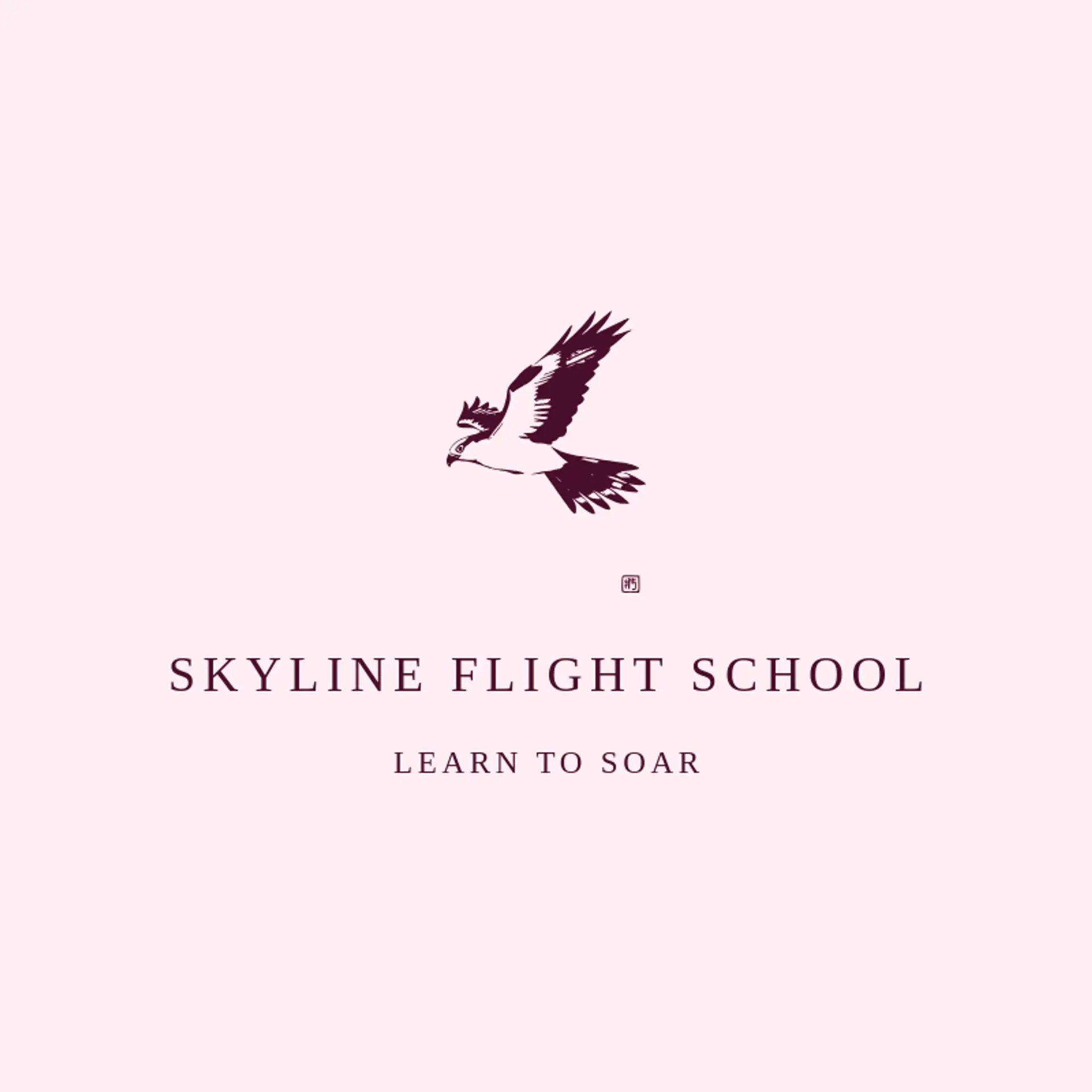 Skyline Flight School logo for falcon