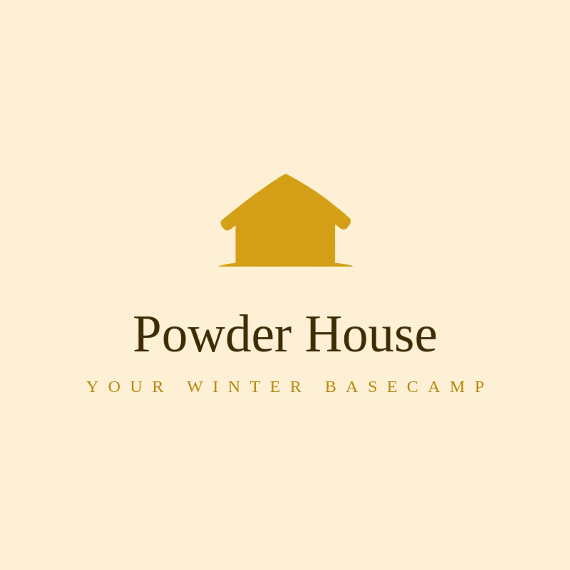 Powder House logo for snow