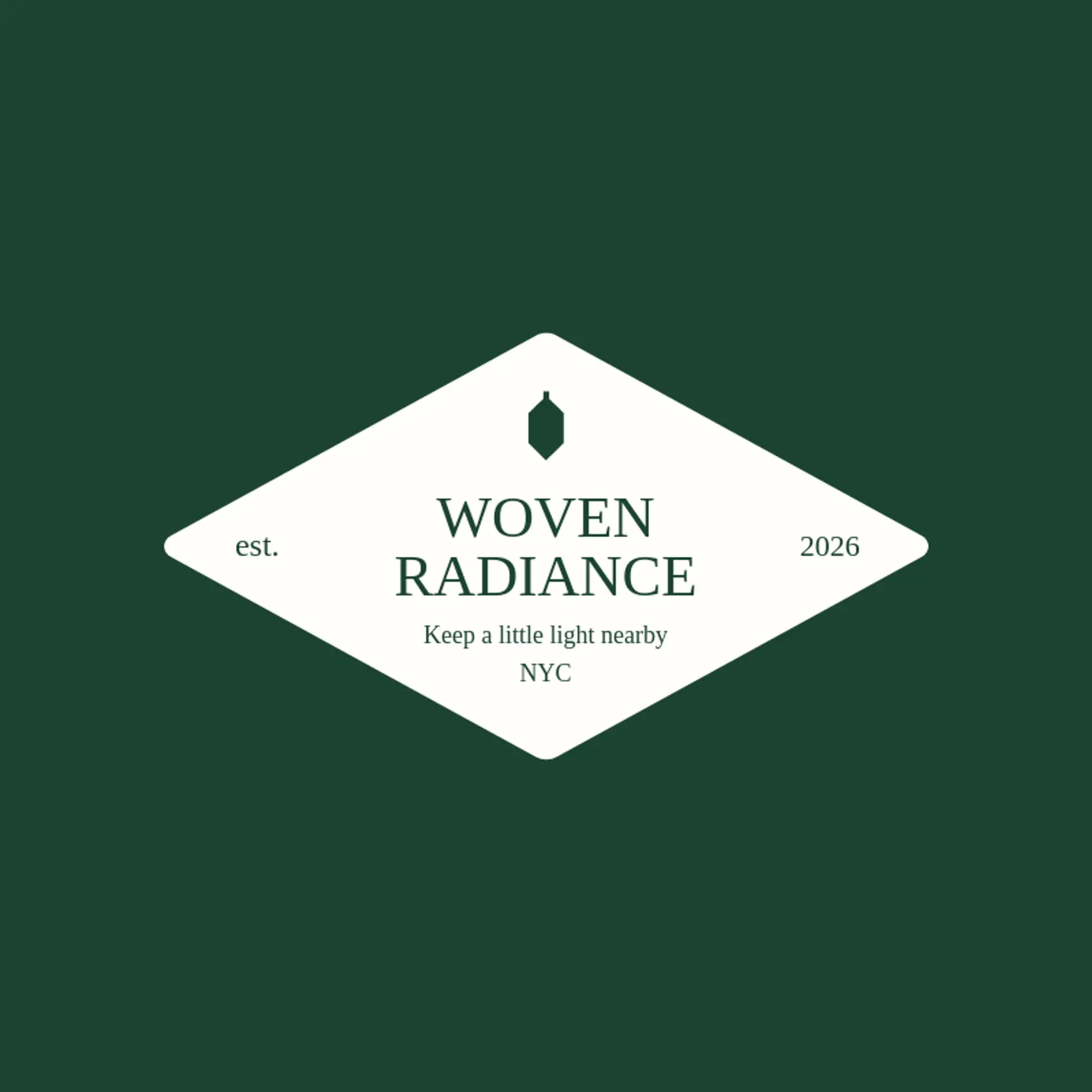 Woven Radiance logo for necklace