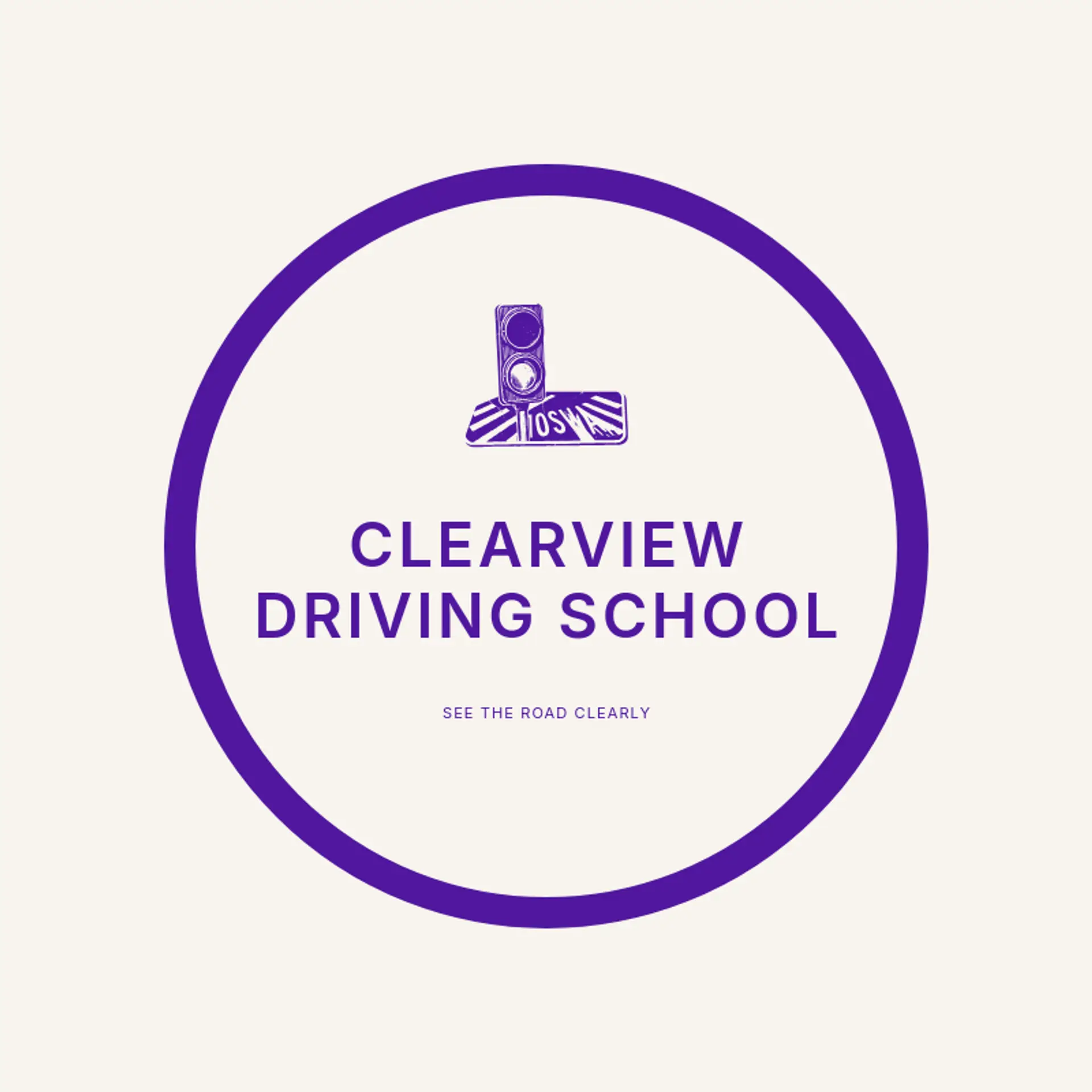 Clearview Driving School logo for driving school