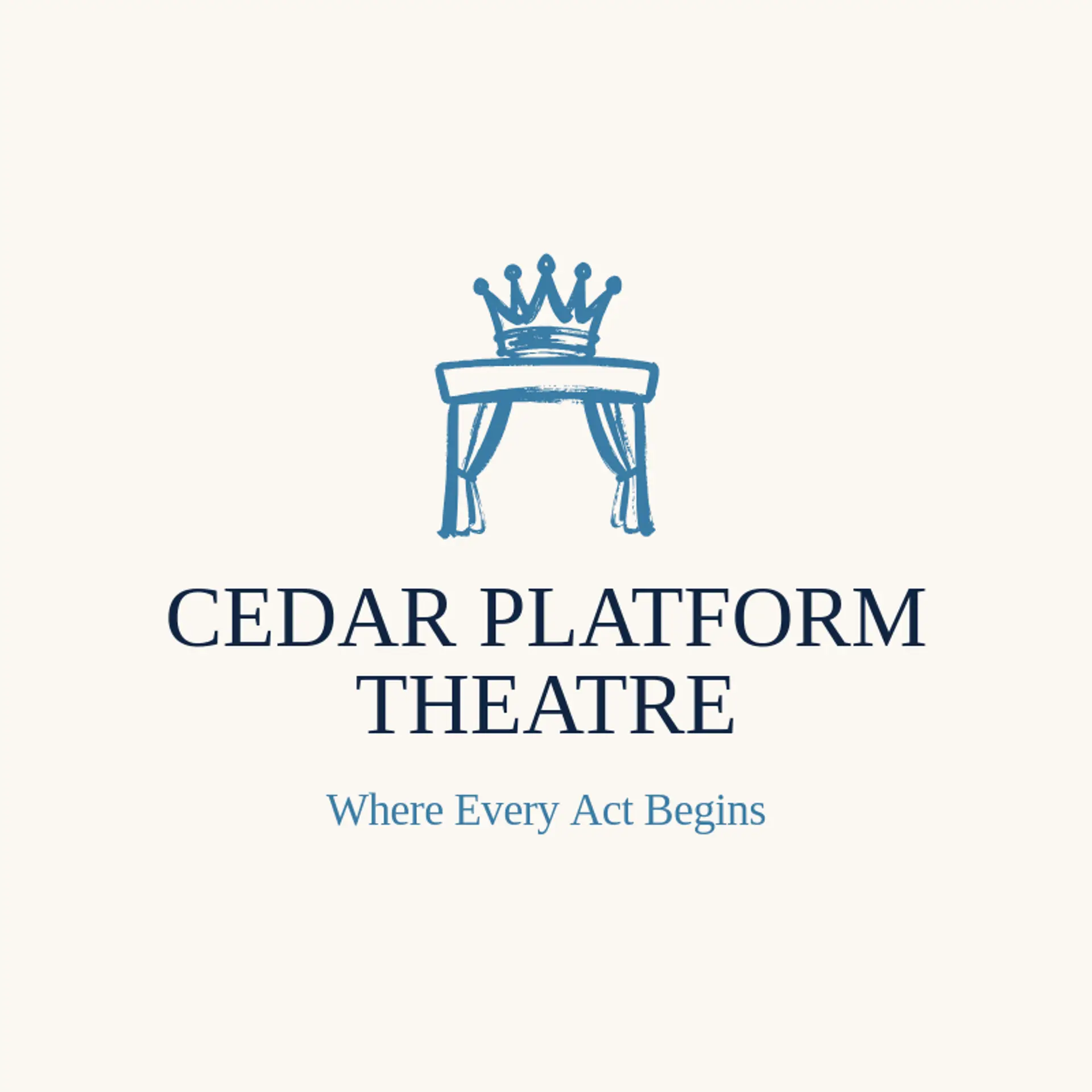 Cedar Platform Theatre logo for theatre