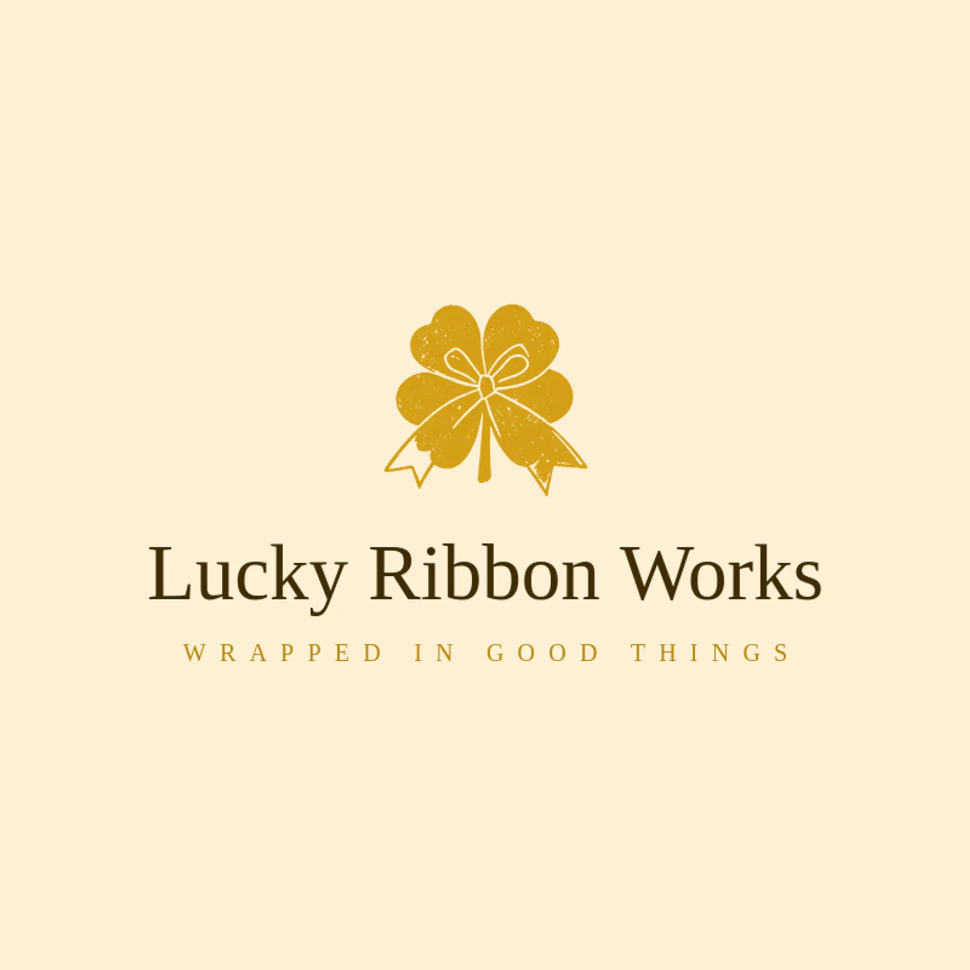Lucky Ribbon Works logo for clover