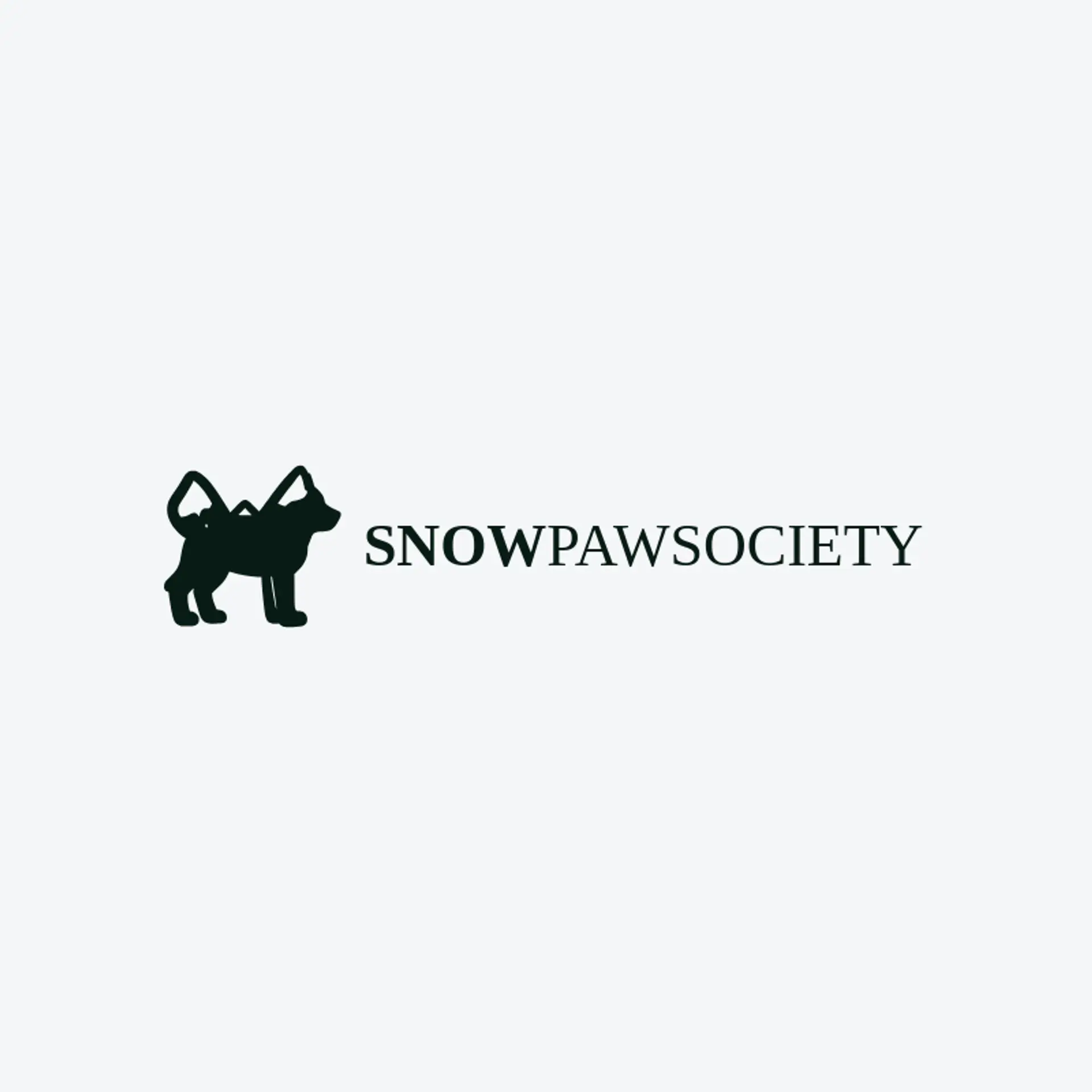 Snow Paw Society logo for husky