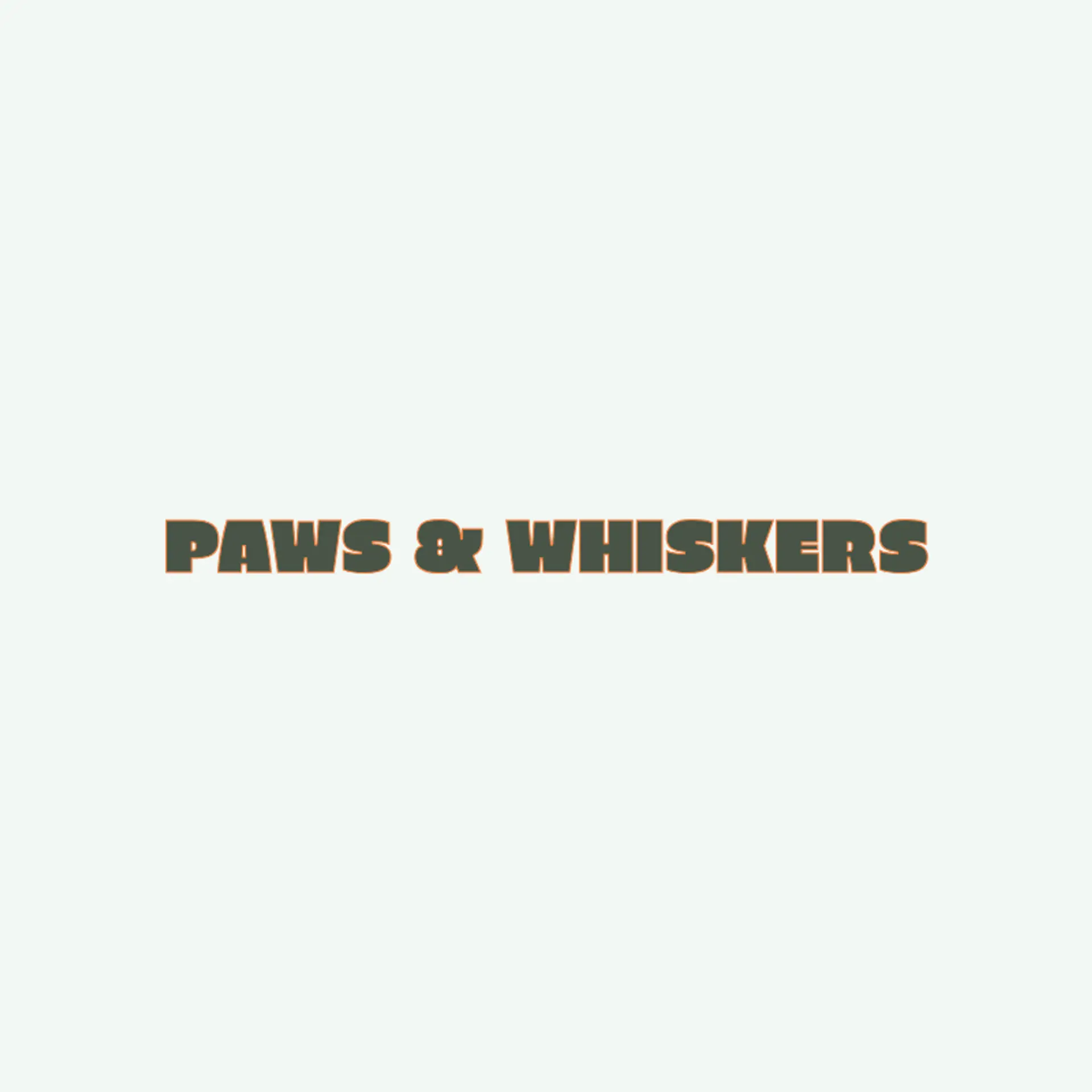 Paws & Whiskers logo for pet