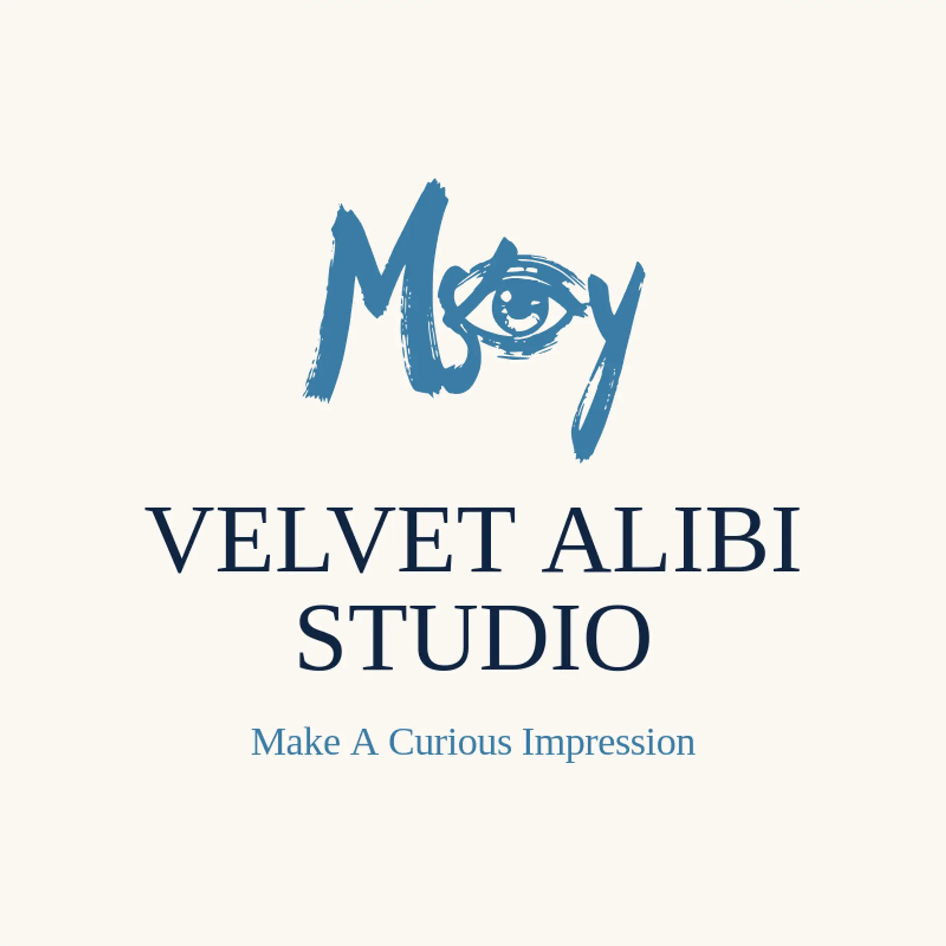 Velvet Alibi Studio logo for mystery