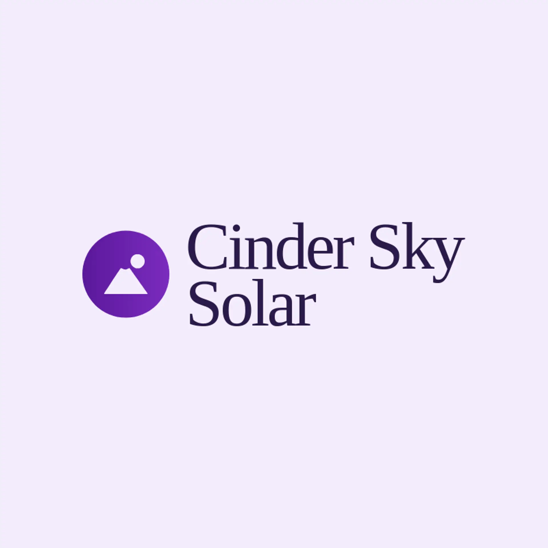 Cinder Sky Solar logo for volcano