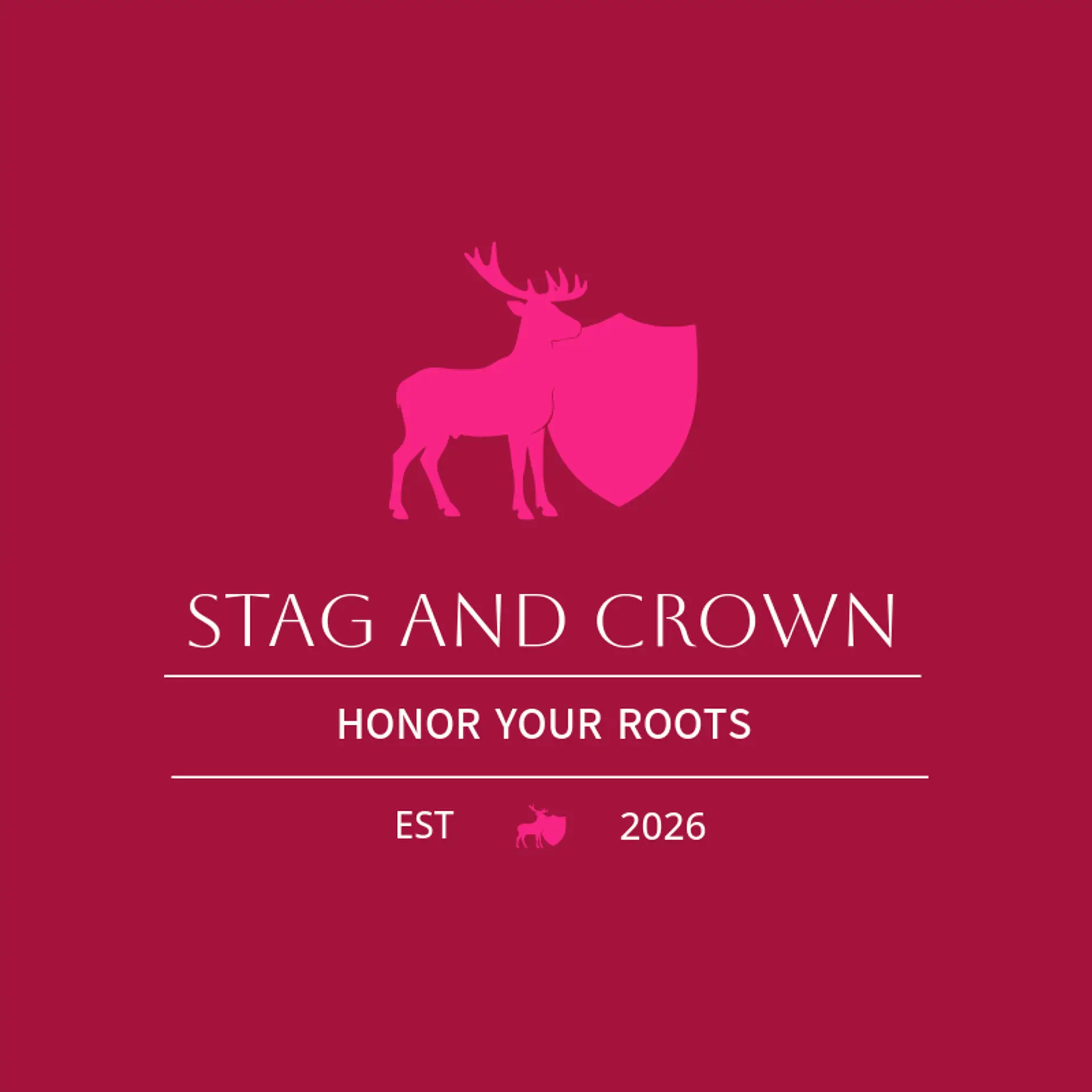 Stag And Crown logo for crest
