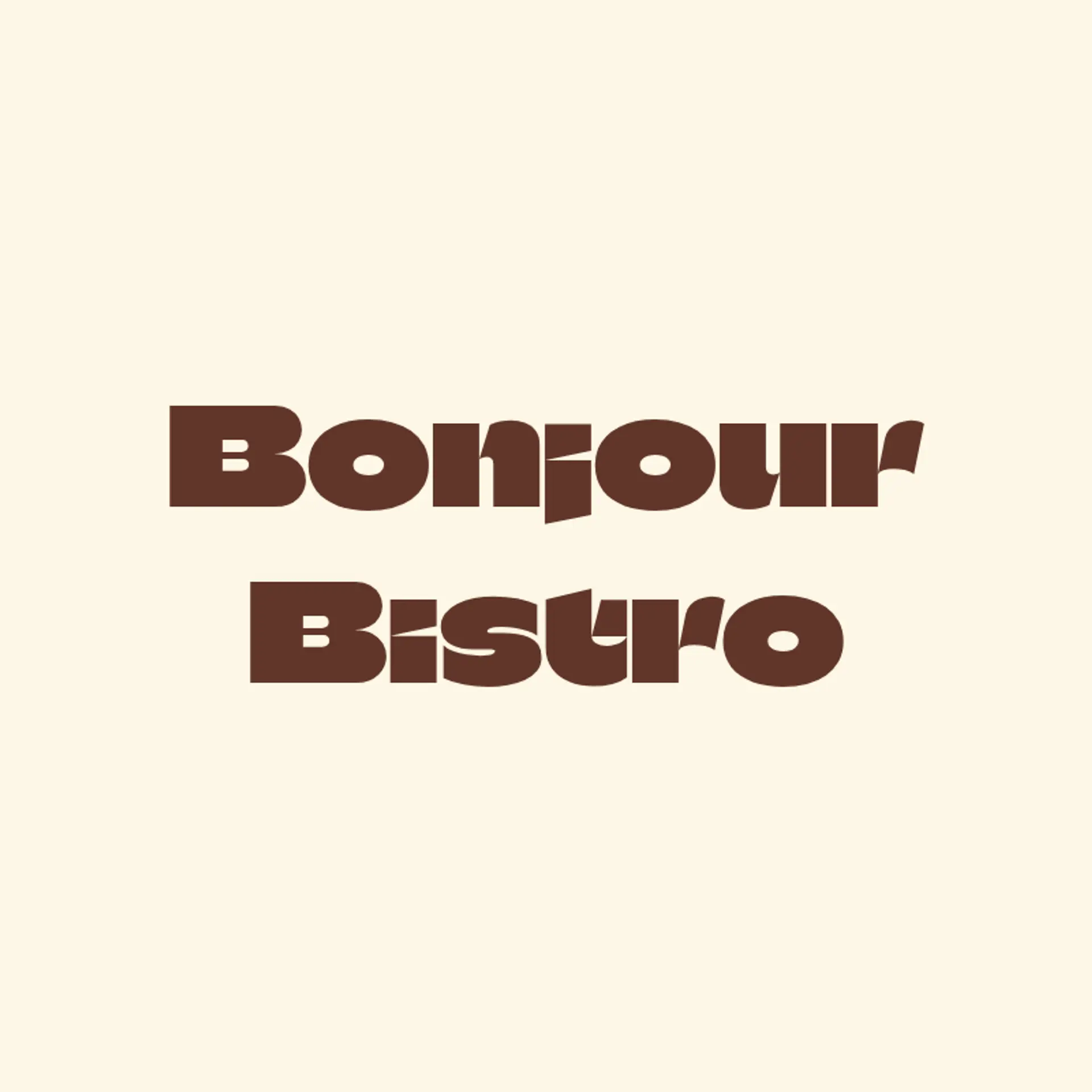 Bonjour Bistro logo for french cafe